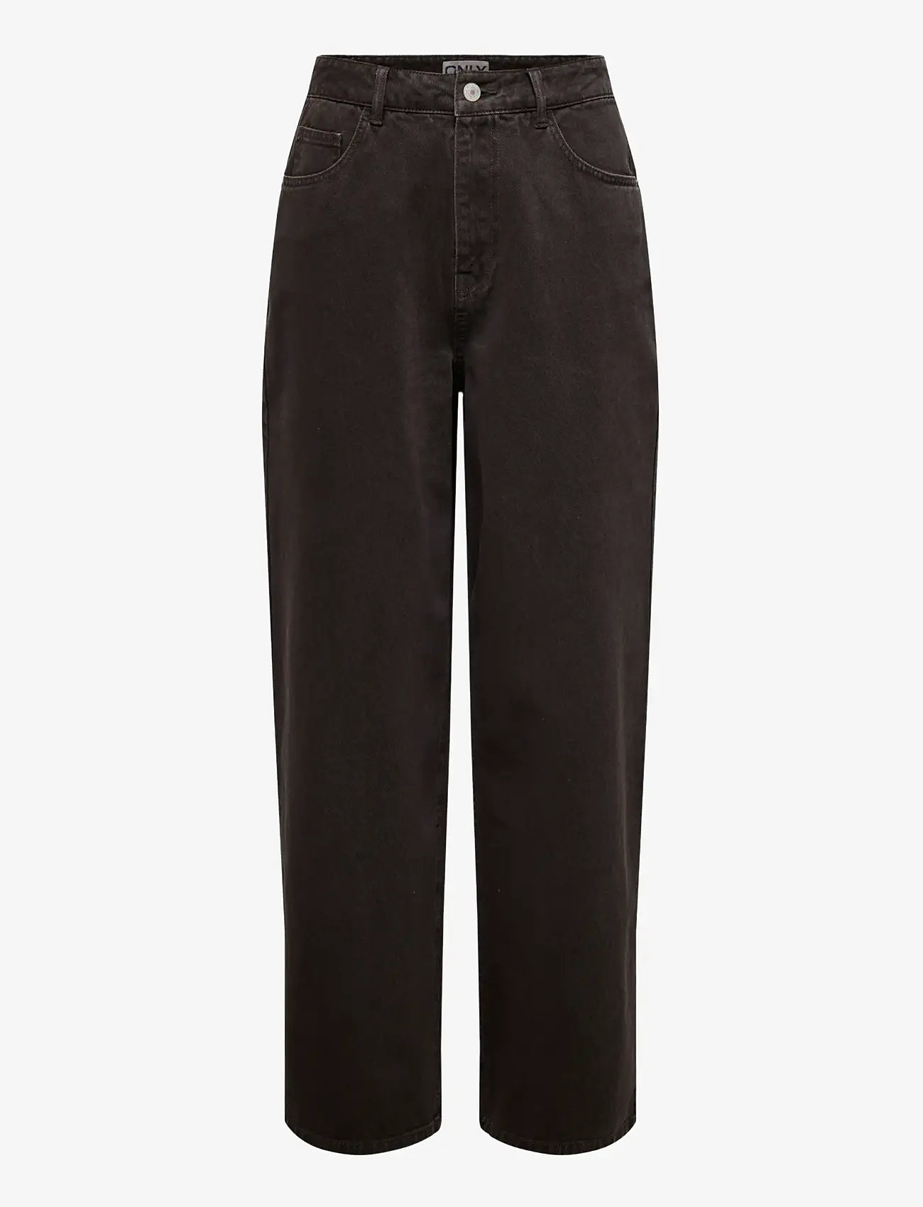ONLY - ONLSOLLA MW RELAXED COL PANT PNT - barrel jeans - seal brown - 0