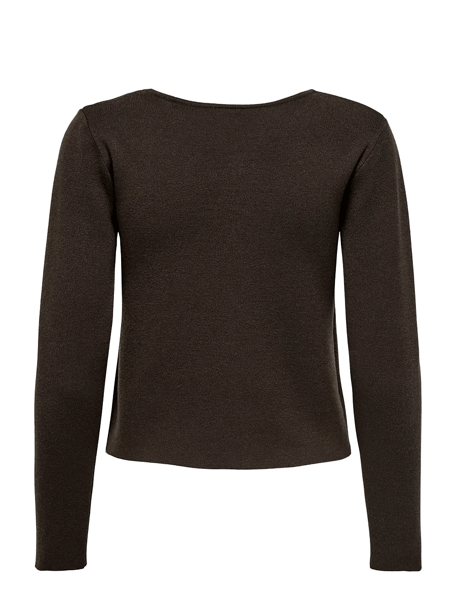 ONLY - ONLSCARLETT LS BUTTON CARDIGAN KNT - strickjacken - chocolate torte - 1