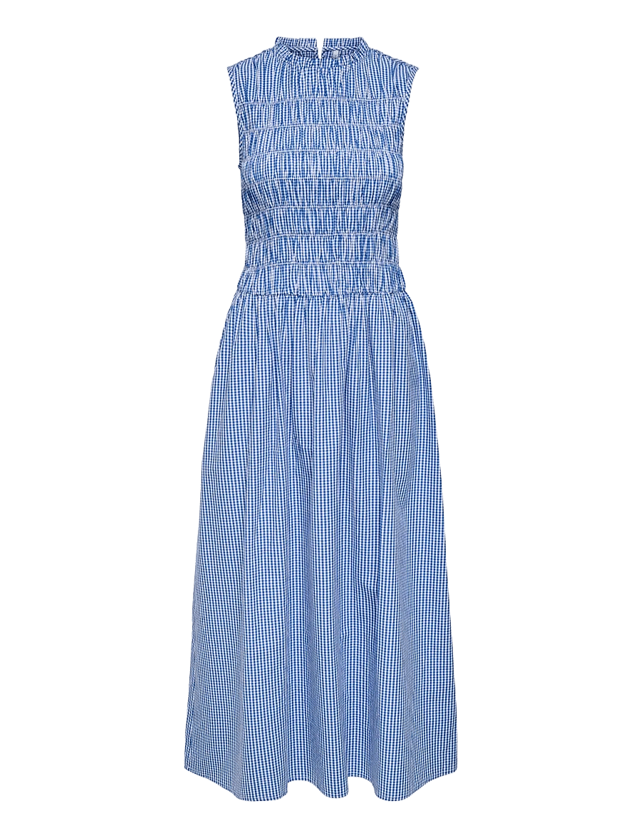 ONLY - ONLTAMARI SMOCK CHECK DRESS WVN - summer dresses - blue bonnet - 1