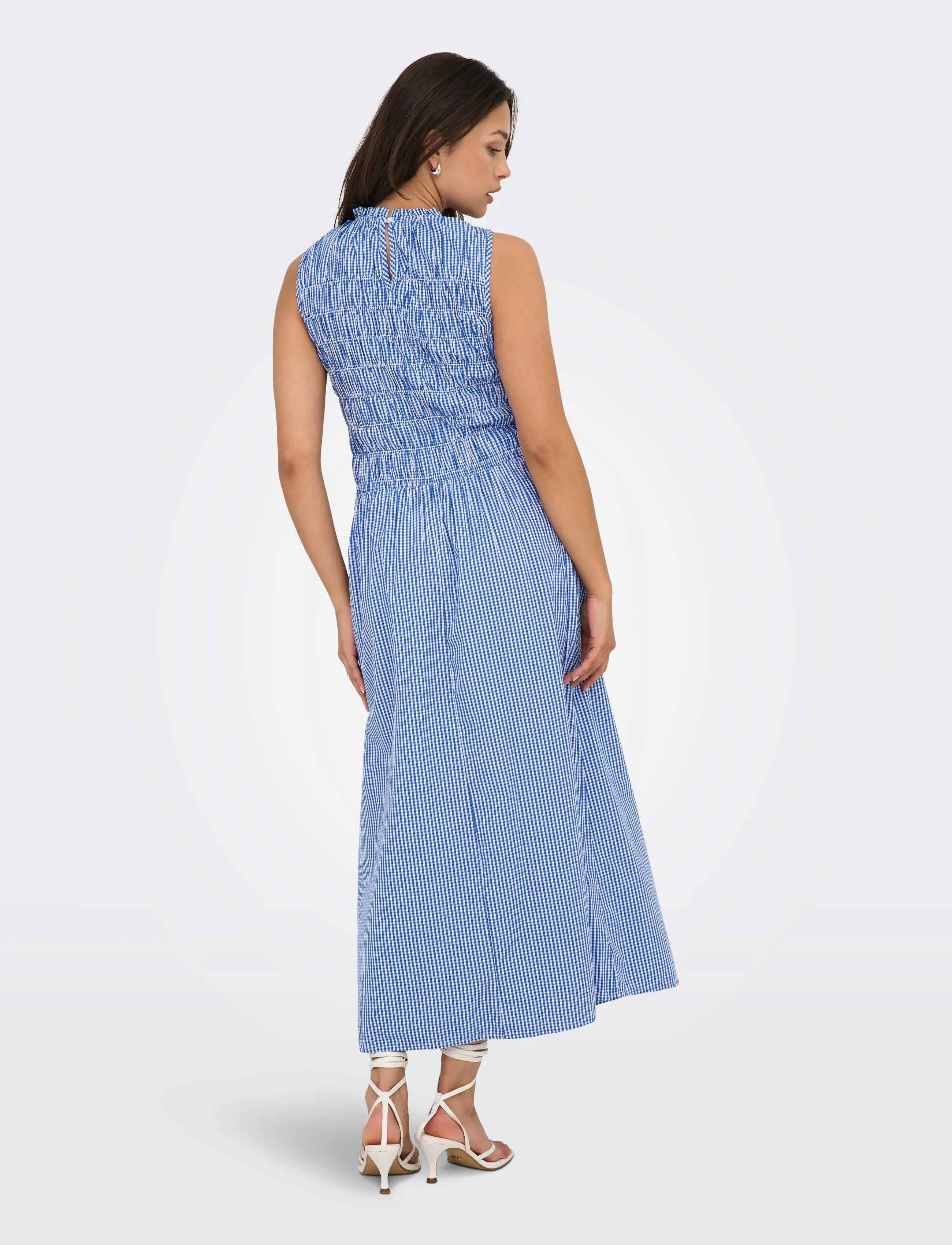 ONLY - ONLTAMARI SMOCK CHECK DRESS WVN - blue bonnet - 3