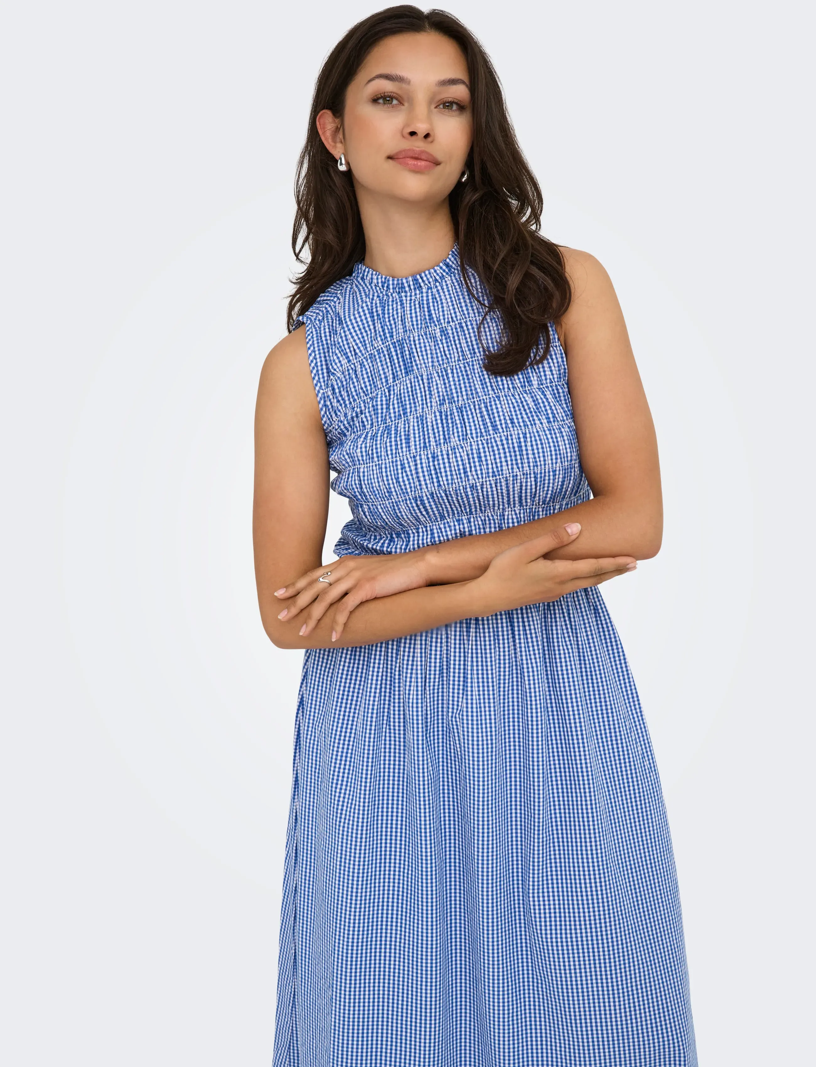 ONLY Onltamari Smock Check Dress Wvn midiklänningar dam – bild 6