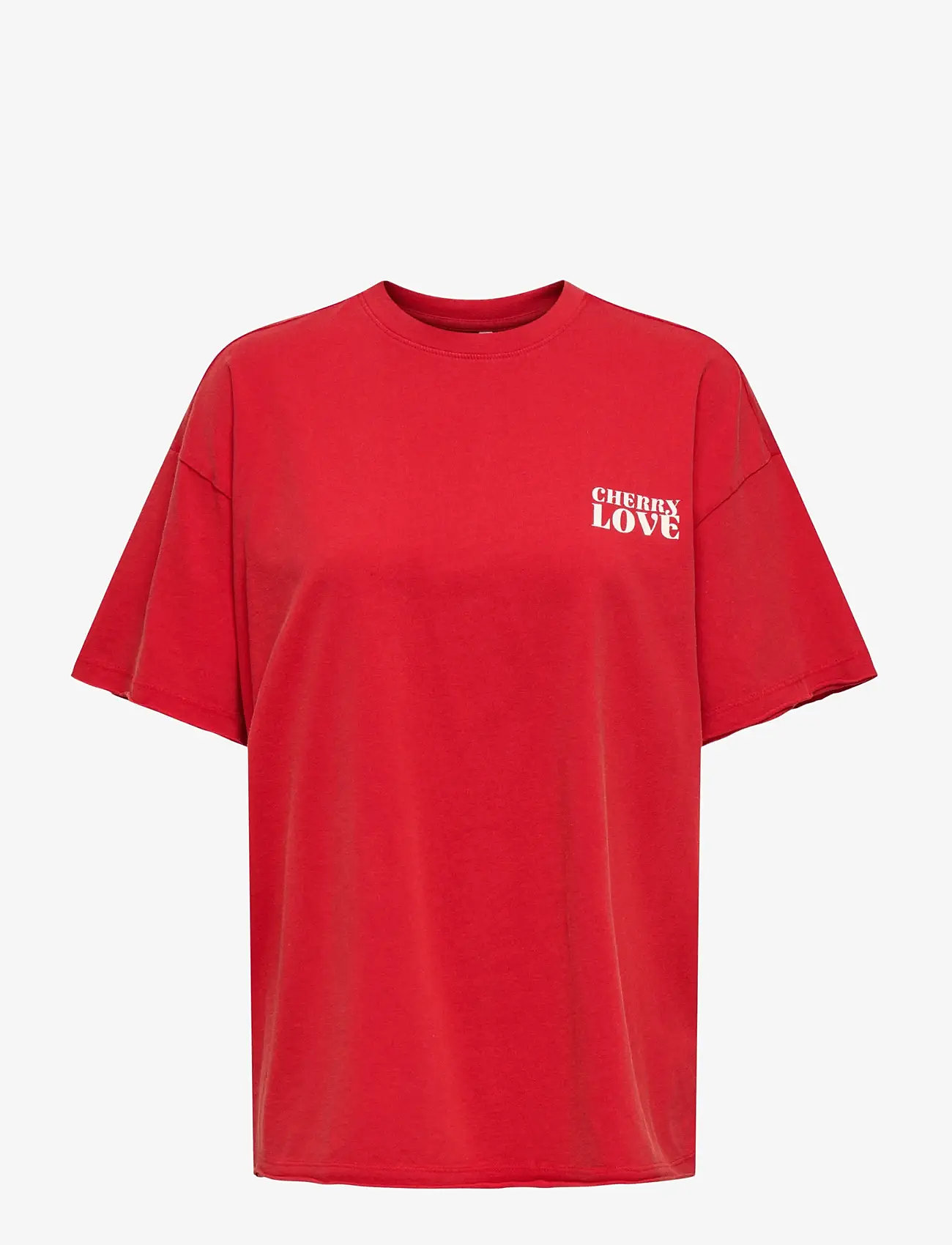 ONLY - ONLKINNA S/S OVERSIZE TOP BOX JRS - t-särgid - barbados cherry - 0