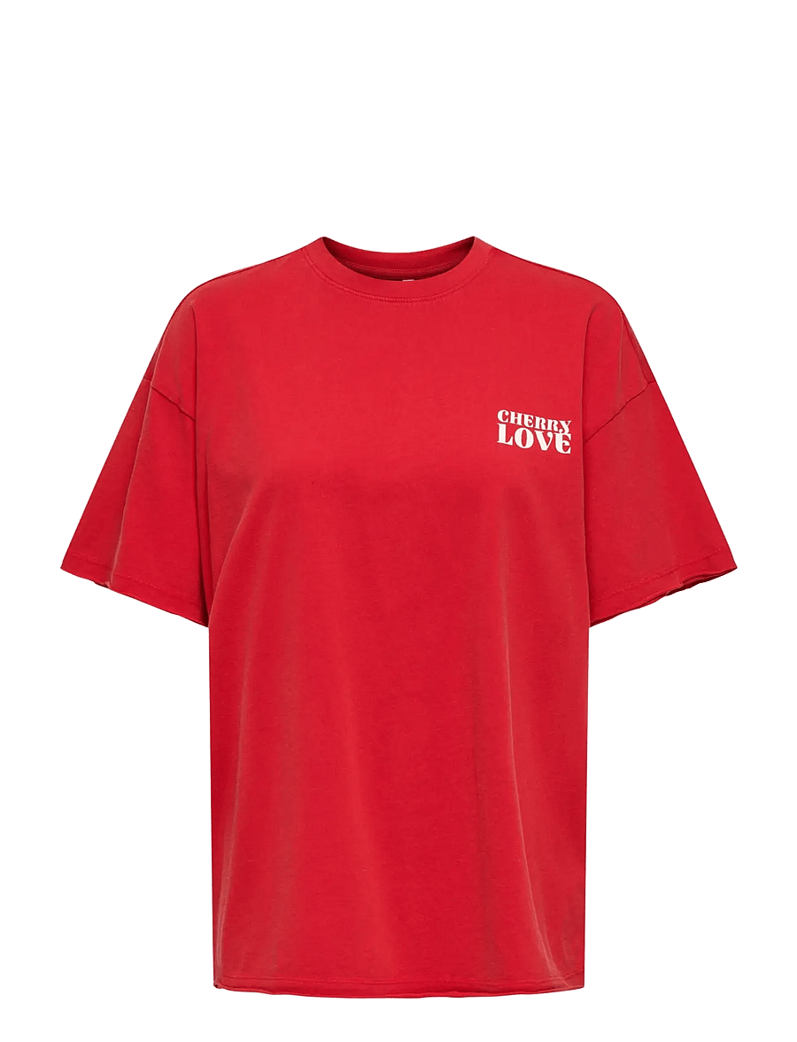 ONLY - ONLKINNA S/S OVERSIZE TOP BOX JRS - t-särgid - barbados cherry - 1