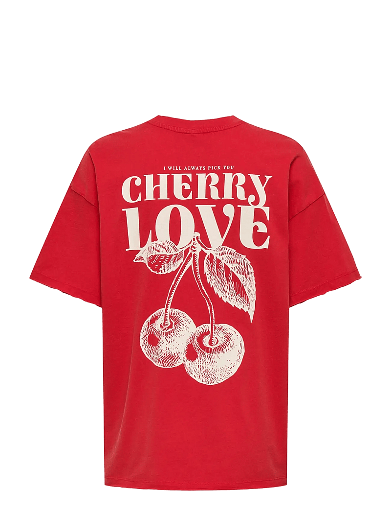 ONLY - ONLKINNA S/S OVERSIZE TOP BOX JRS - t-särgid - barbados cherry - 1