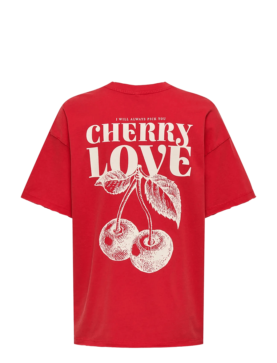 ONLY - ONLKINNA S/S OVERSIZE TOP BOX JRS - t-särgid - barbados cherry - 2