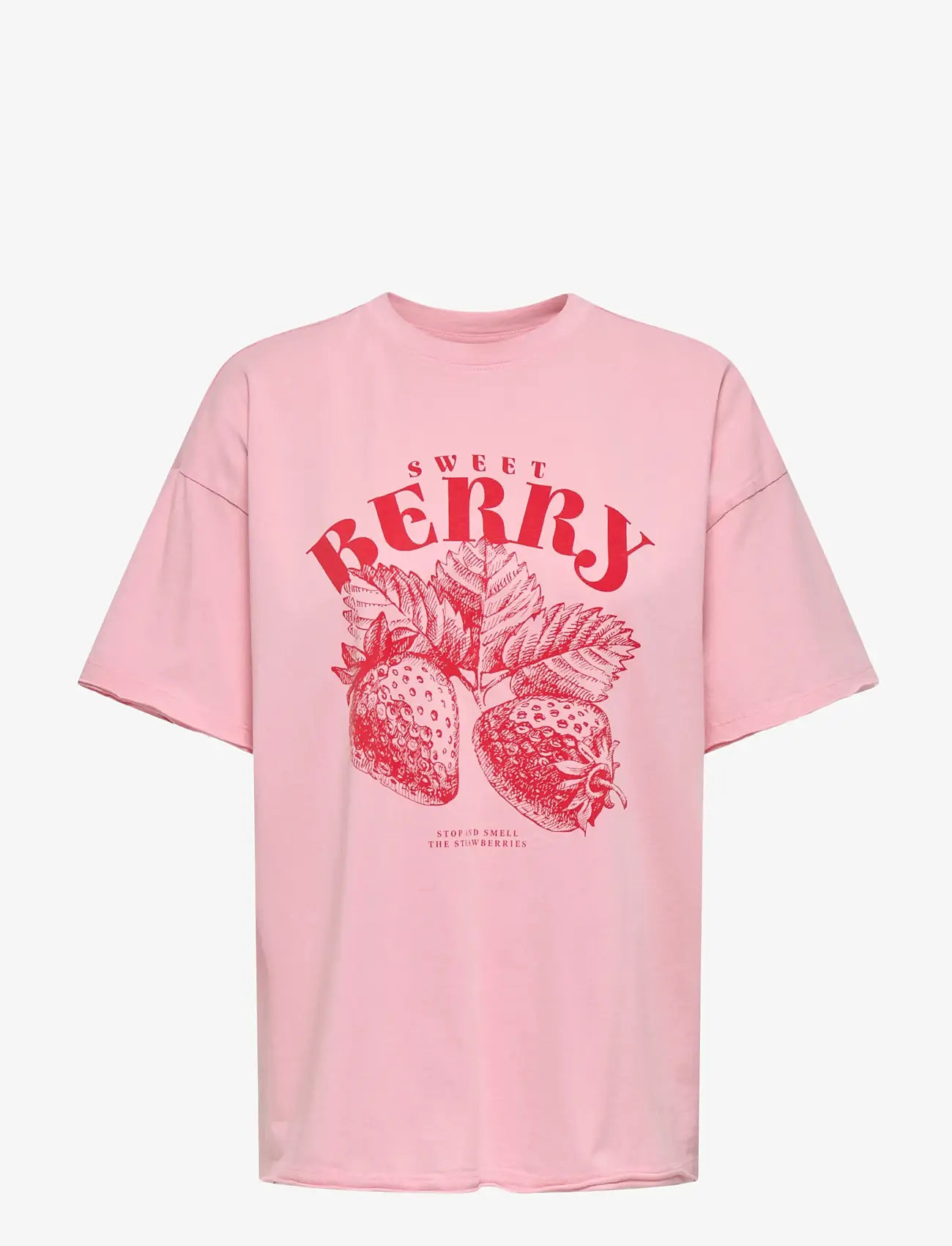 ONLY - ONLKINNA S/S OVERSIZE TOP BOX JRS - t-shirts - romance rose - 1