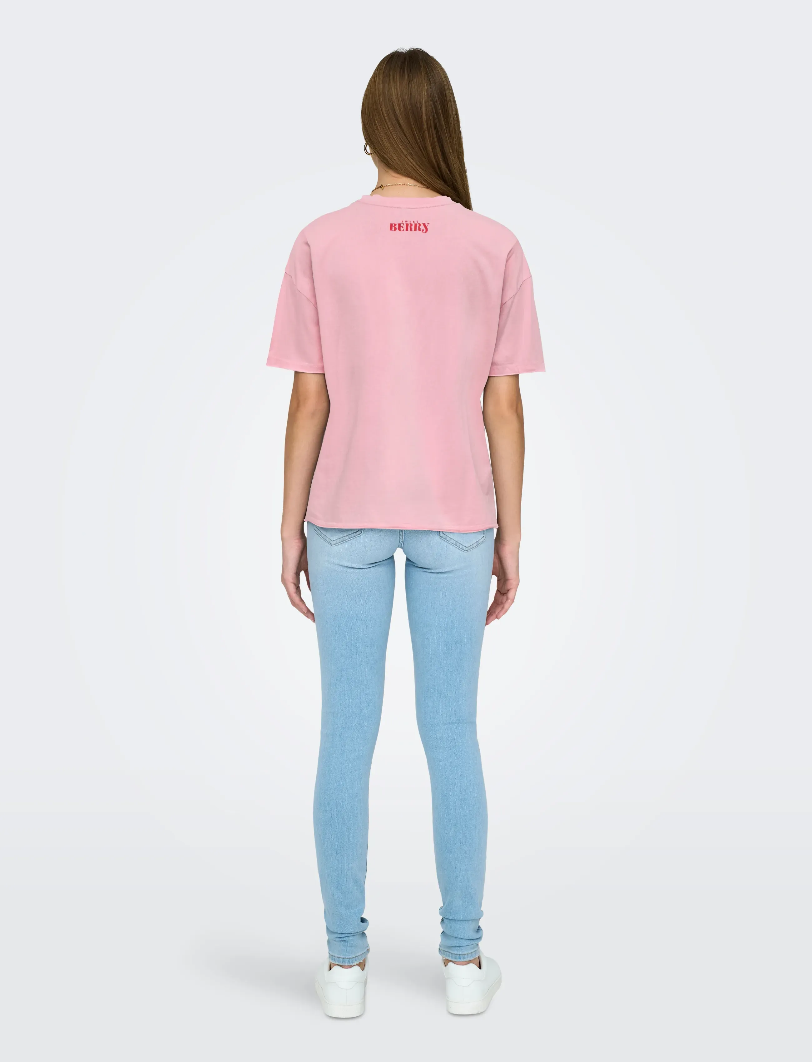 ONLY - ONLKINNA S/S OVERSIZE TOP BOX JRS - t-shirts - romance rose - 3