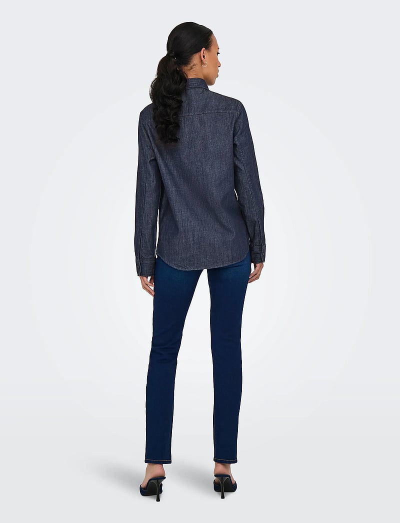 ONLY - ONLRUBY LS DNM SHIRT AKM - chemises en jeans - dark blue denim - 3