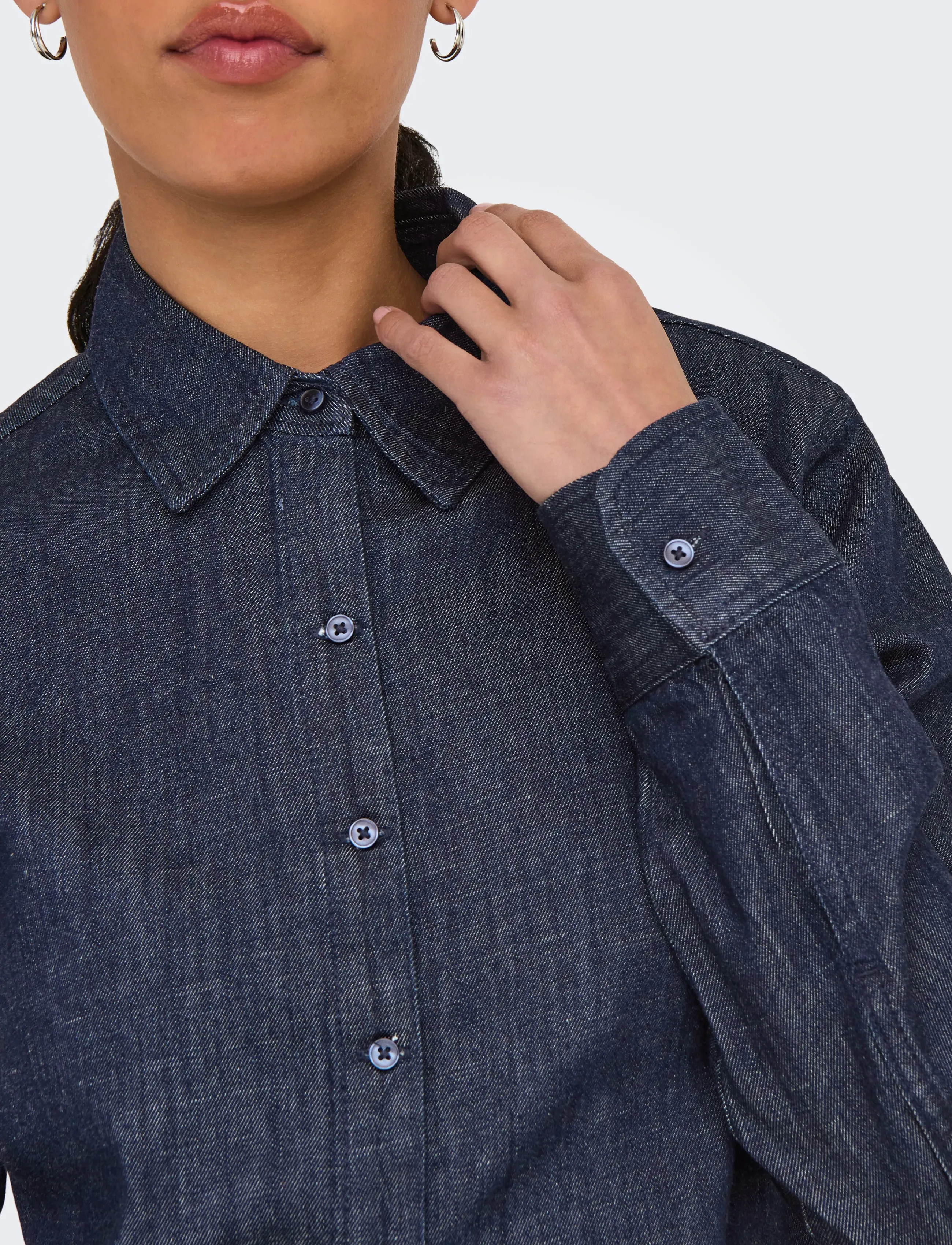 ONLY - ONLRUBY LS DNM SHIRT AKM - farkkupaidat - dark blue denim - 5