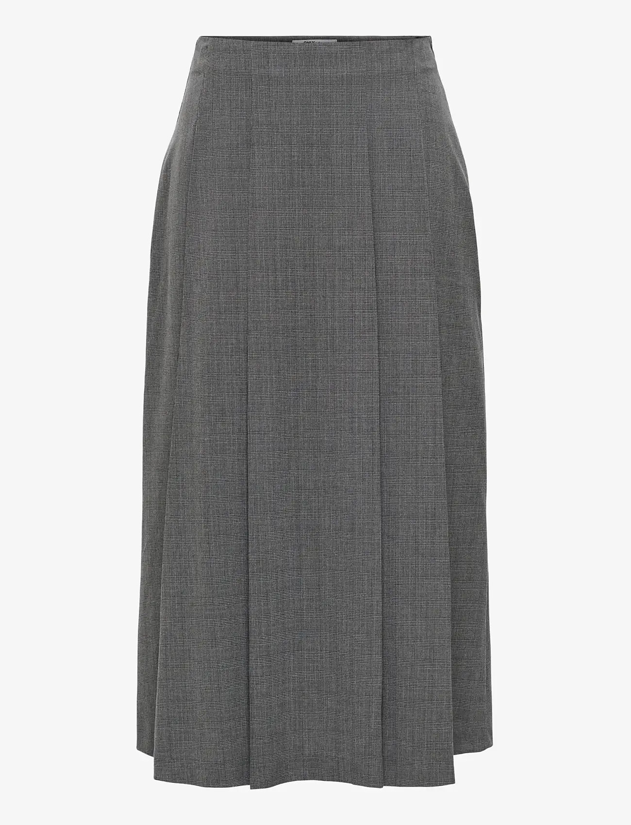 ONLY - ONLLEXIE LIFE HW CHECK LONG PL SKIRT PNT - maksiseelikud - dark grey melange - 1