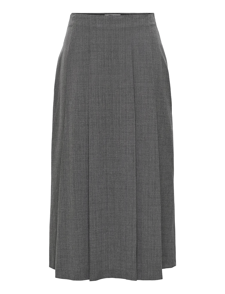 ONLY - ONLLEXIE LIFE HW CHECK LONG PL SKIRT PNT - maksiseelikud - dark grey melange - 1