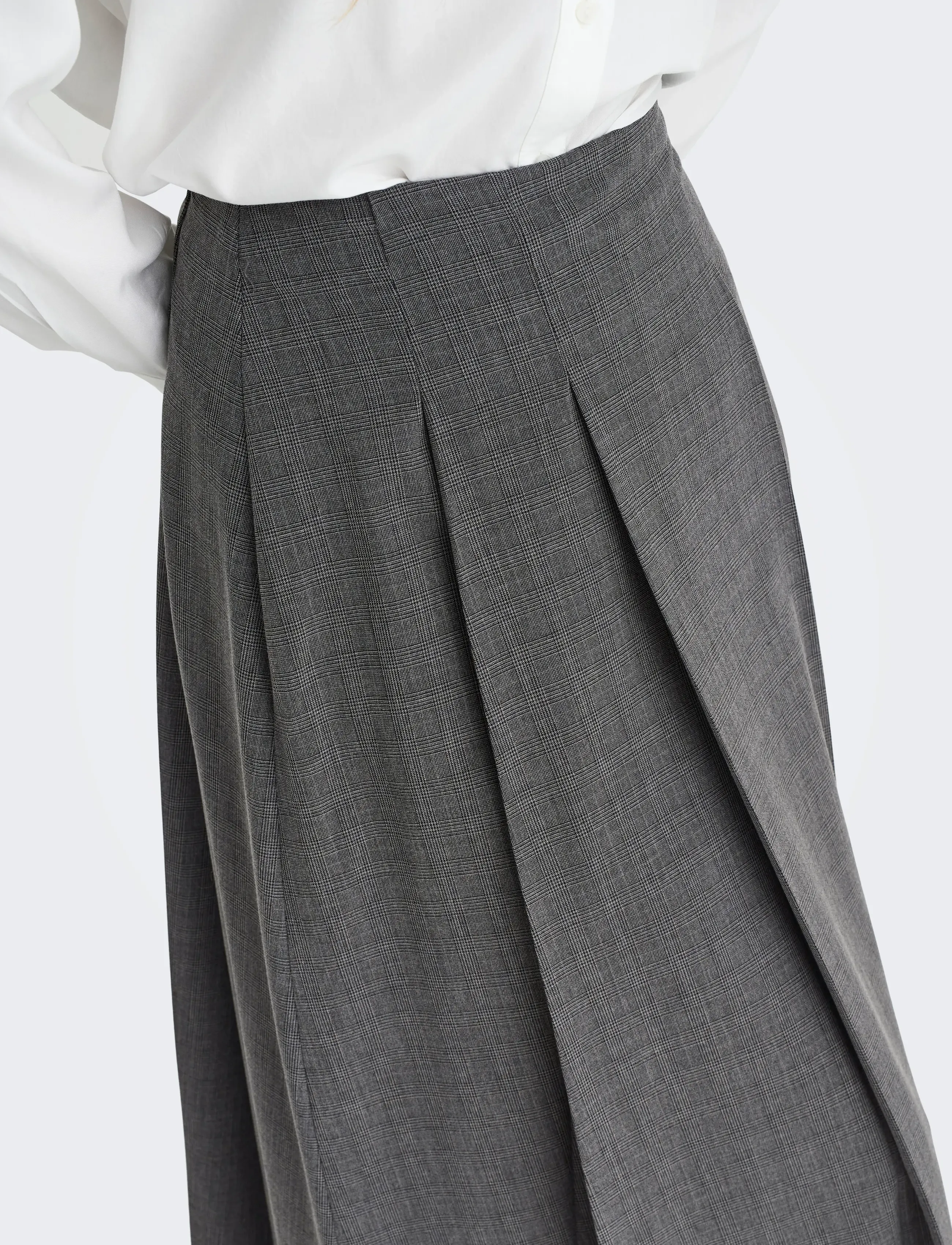 ONLY Onllexie Life Hw Check Long Pl Skirt Pnt maxikjolar dam – bild 5