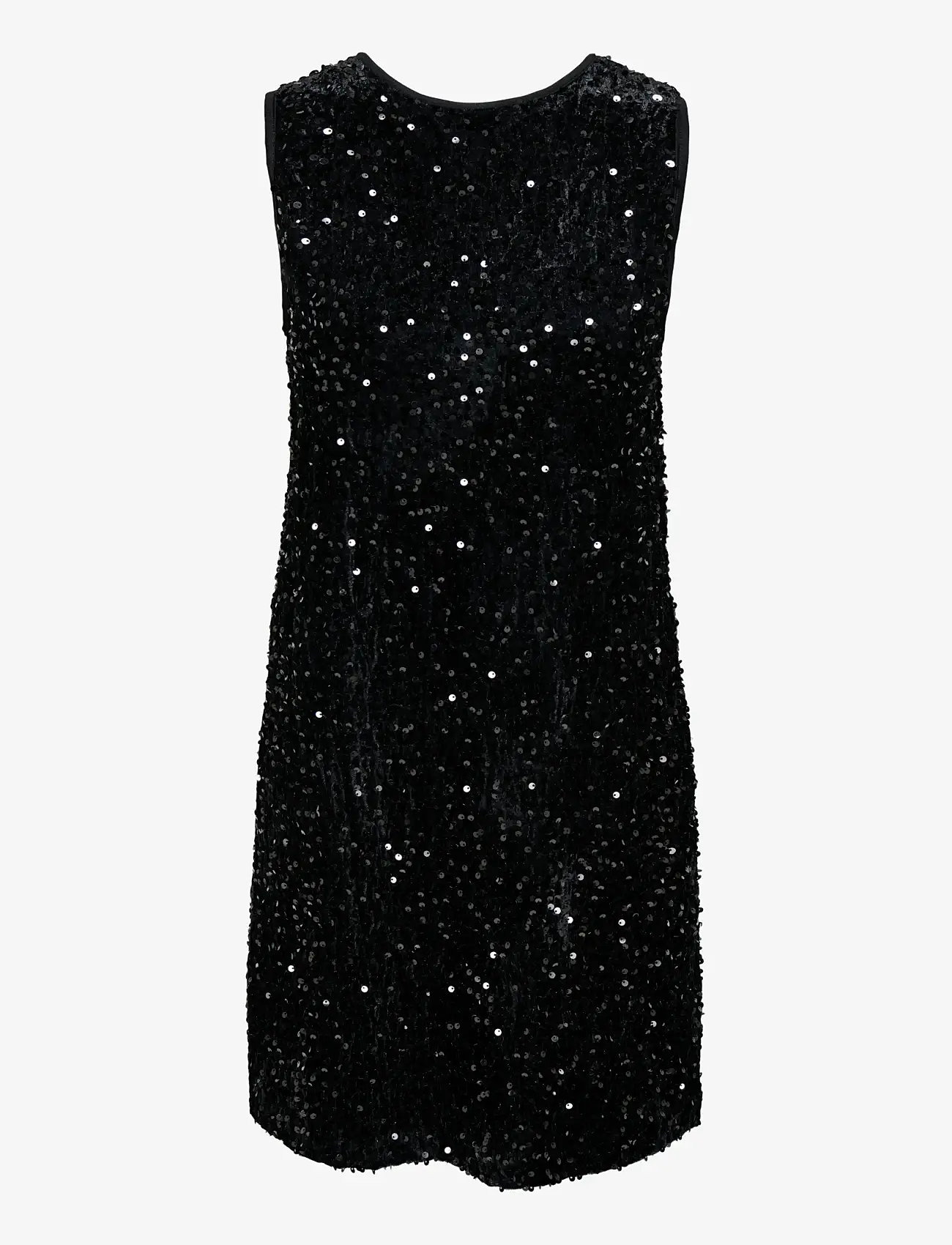 ONLY - ONLANIKA SL SEQUINS BOW DRESS WVN - paljettklänningar - black - 0