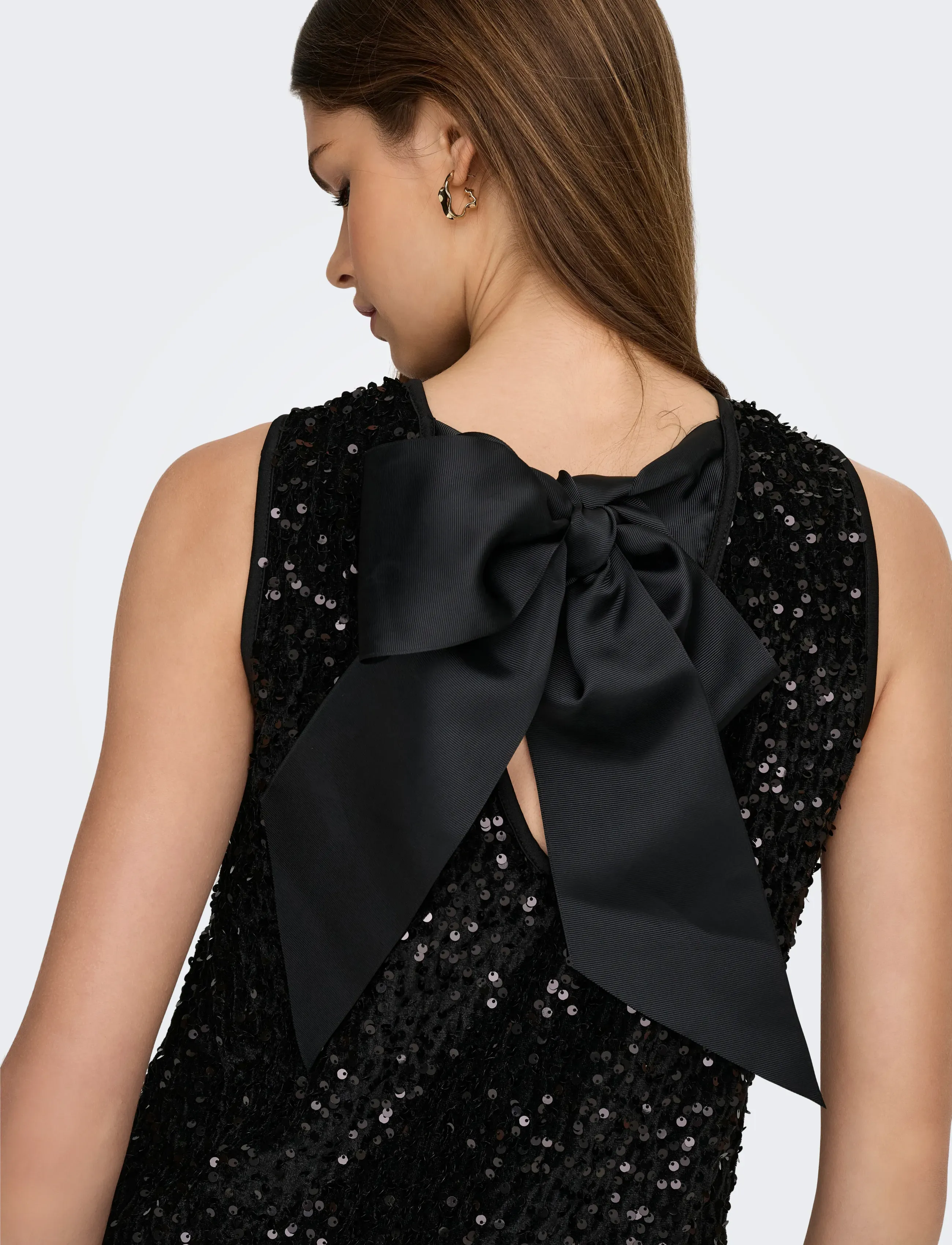ONLY Onlanika Sl Sequins Bow Dress Wvn festklänningar dam – bild 5