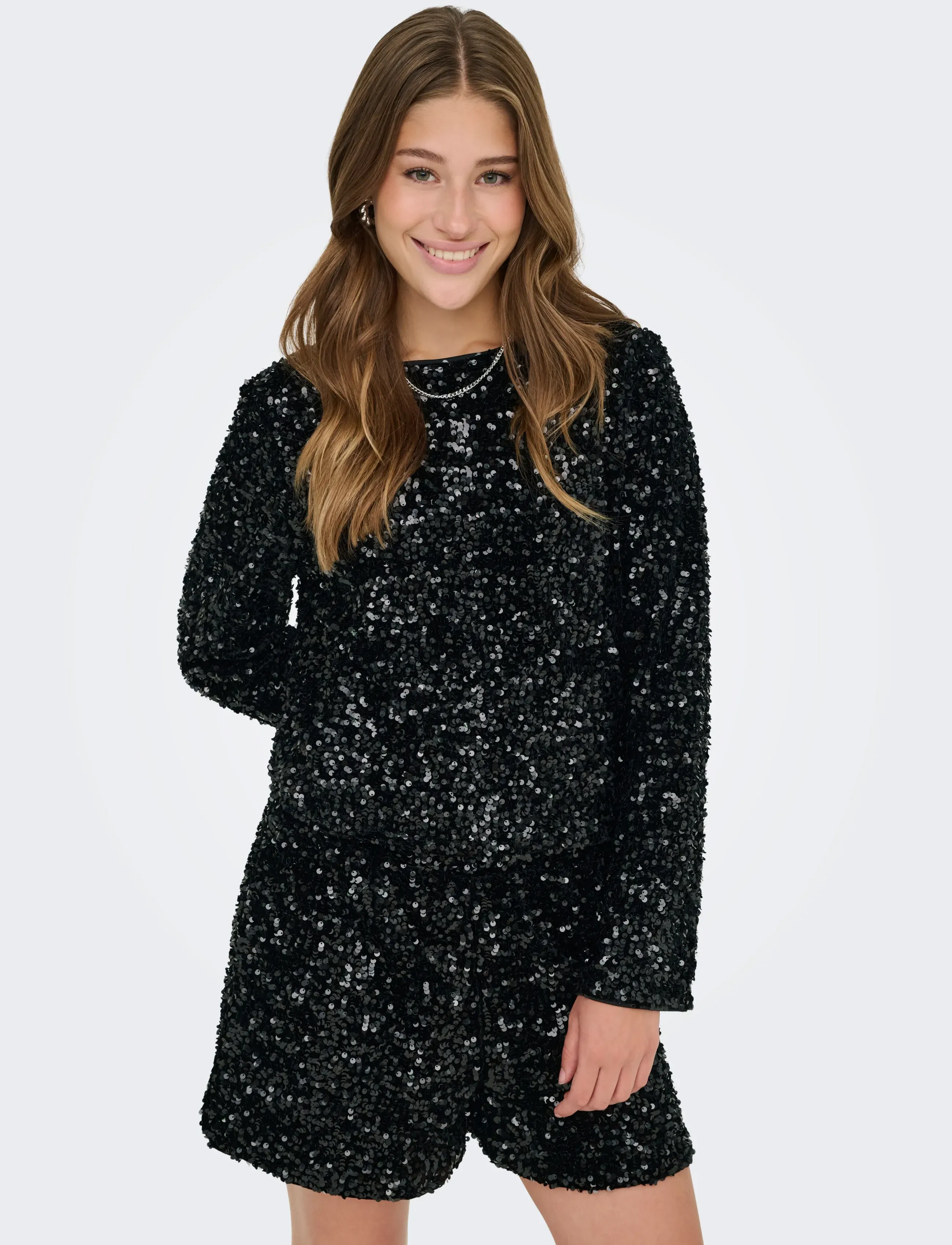 ONLY Onlconfidence L/S Sequin Bow Top Jrs långärmade t-shirt dam – bild 5