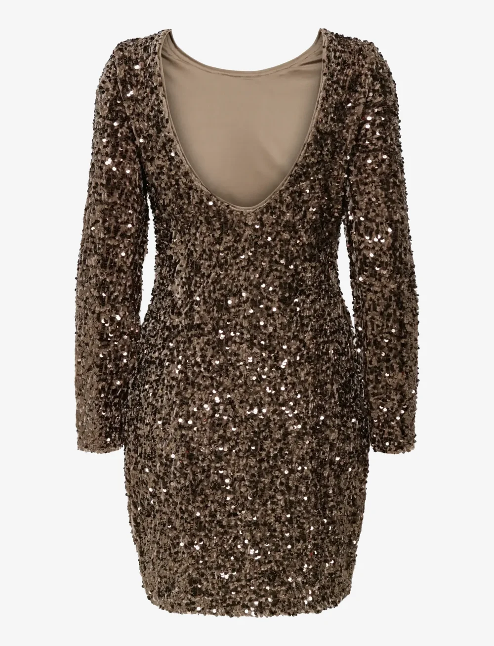 ONLY - ONLCONFIDENCE L/S DEEP SEQUINS DRESSJRS. - paljettklänningar - mountain trail - 2