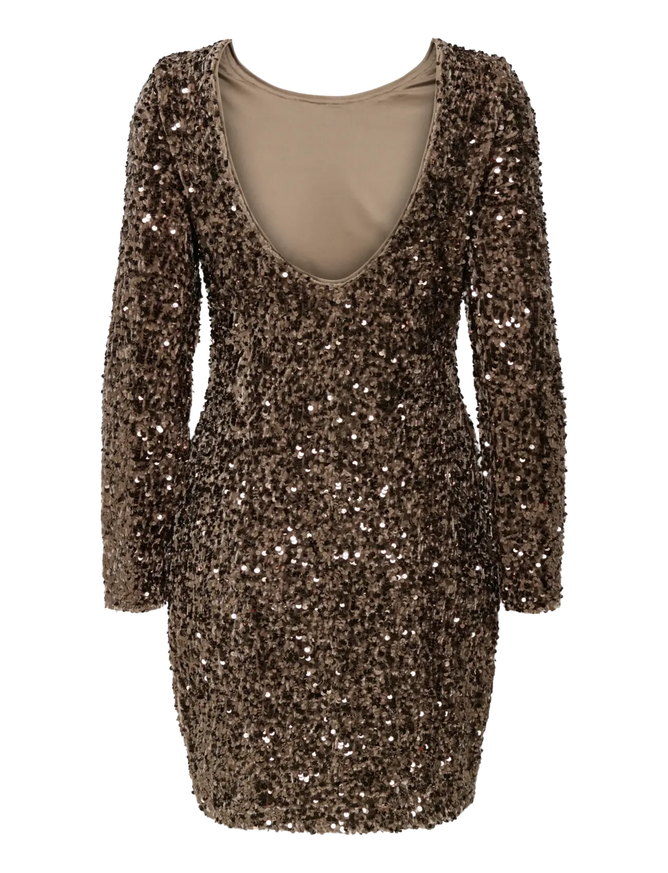 ONLY - ONLCONFIDENCE L/S DEEP SEQUINS DRESSJRS. - paljettklänningar - mountain trail - 2
