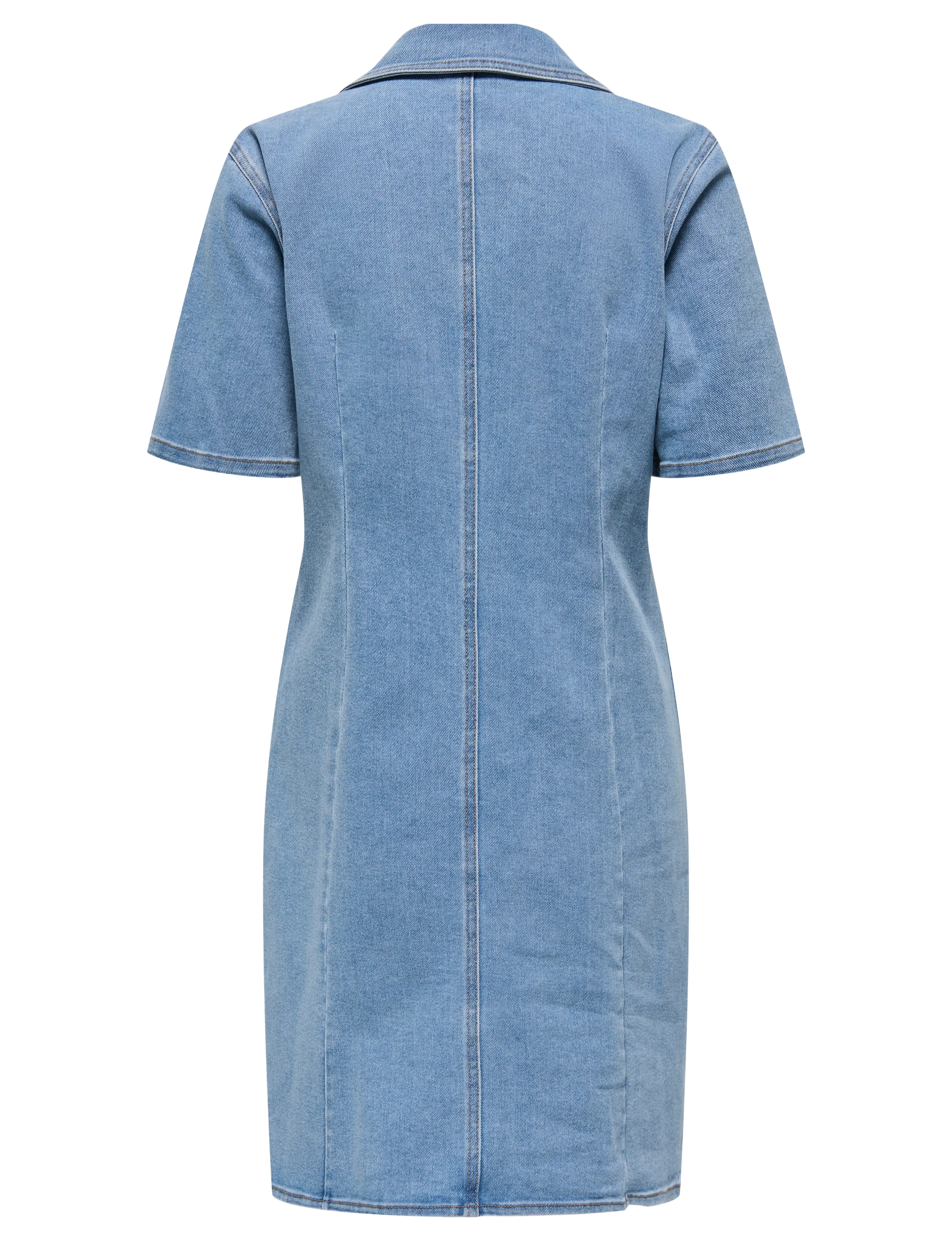 ONLY - ONLFRIDA SS ZIP DNM DRESS GUA - light medium blue denim - 1