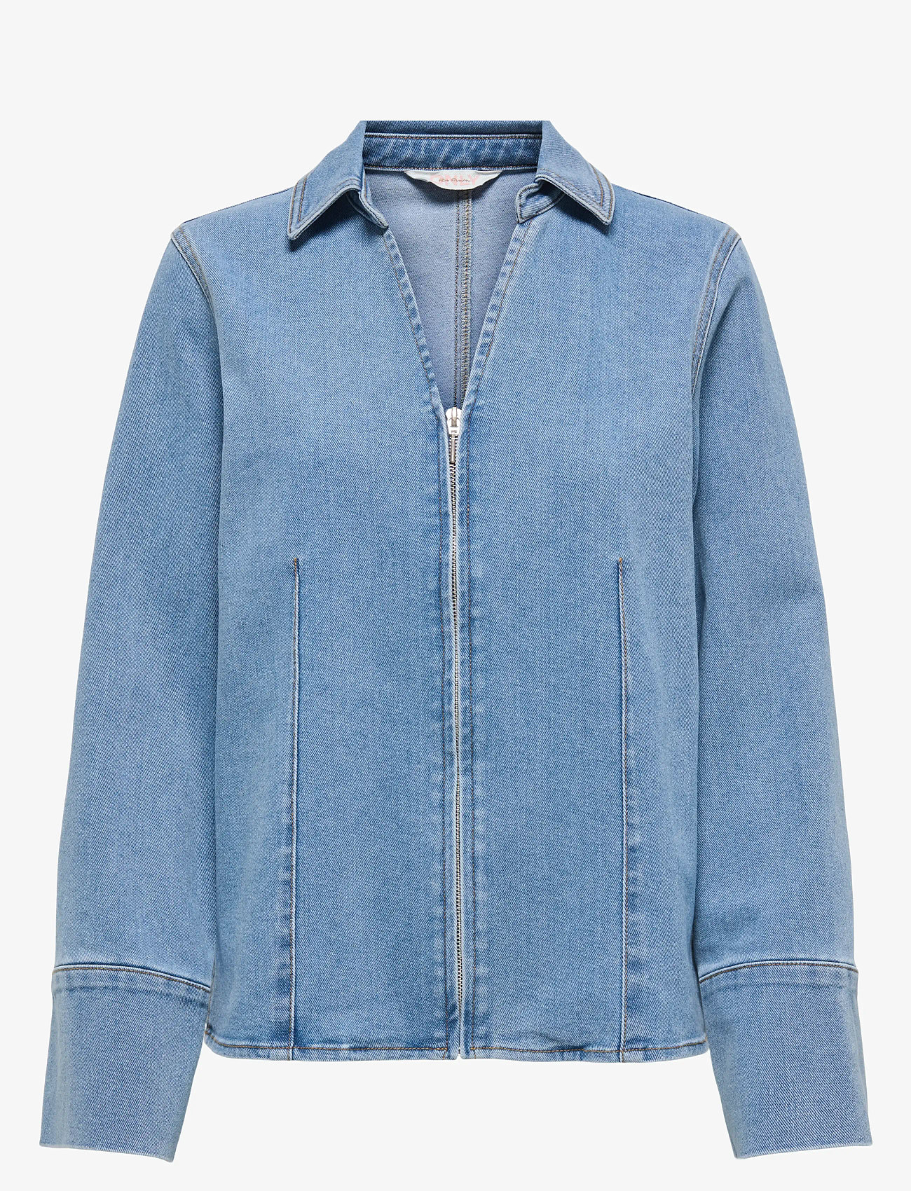 ONLY - ONLFRIDA LS ZIP DNM SHIRT GUA - jeanskjolar - light medium blue denim - 0