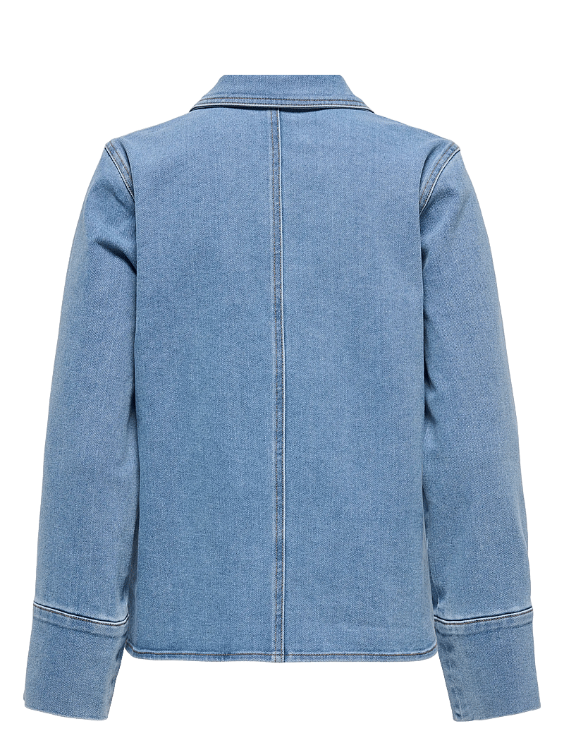 ONLY - ONLFRIDA LS ZIP DNM SHIRT GUA - jeanskjolar - light medium blue denim - 1