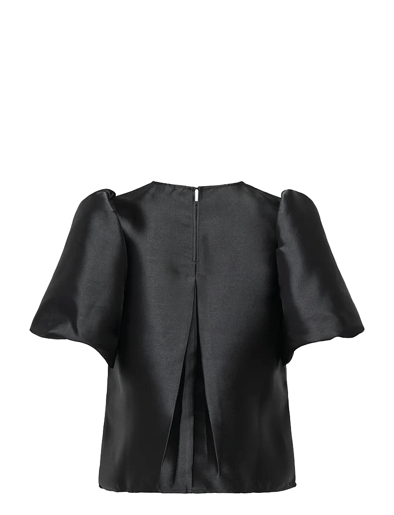ONLY - ONLMANNY 2/4 HEAVY SATIN TOP WVN CS - lühikeste varrukatega pluusid - black - 2