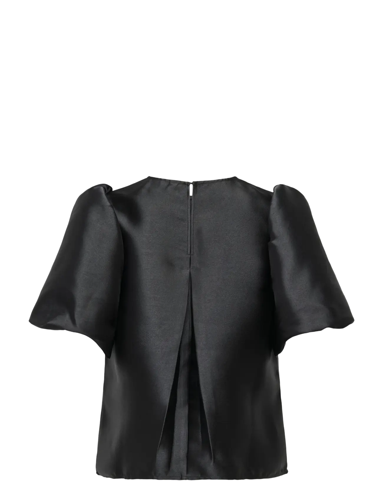 ONLY - ONLMANNY 2/4 HEAVY SATIN TOP WVN CS - kortärmade blusar - black - 2