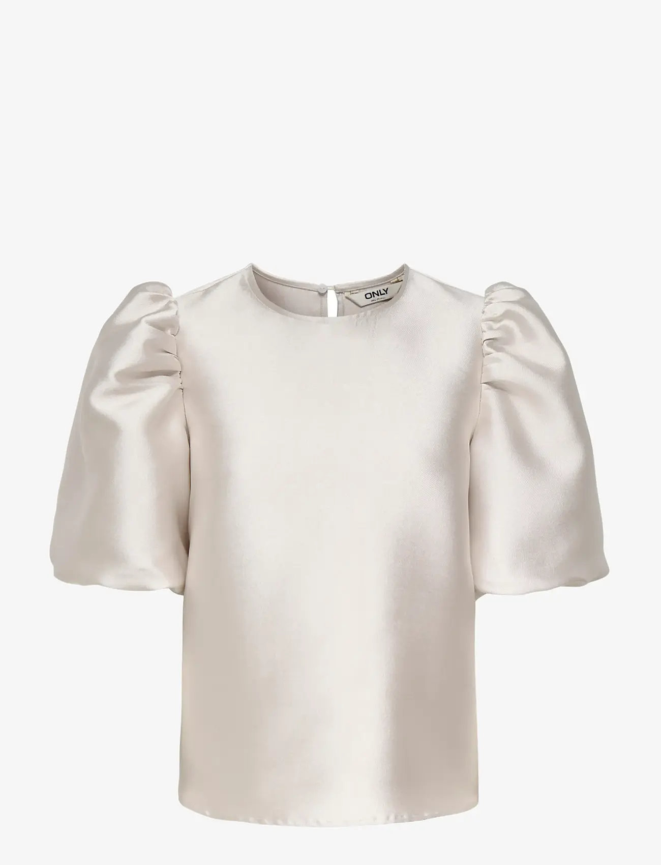ONLY - ONLMANNY 2/4 HEAVY SATIN TOP WVN CS - kurzämlige blusen - pumice stone - 1