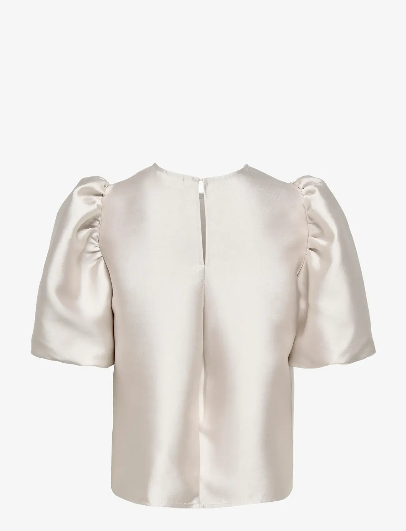 ONLY - ONLMANNY 2/4 HEAVY SATIN TOP WVN CS - kurzämlige blusen - pumice stone - 2