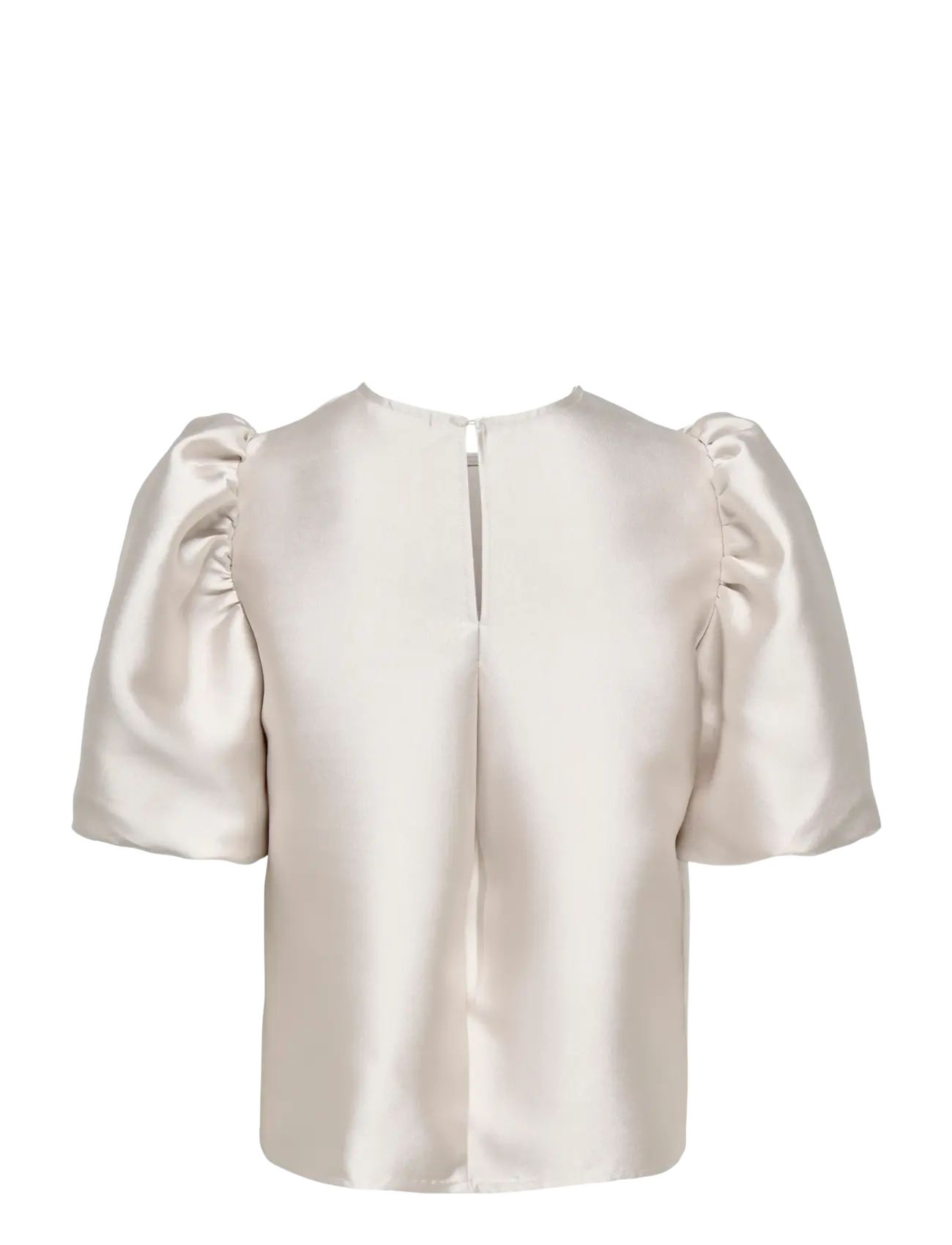 ONLY - ONLMANNY 2/4 HEAVY SATIN TOP WVN CS - kortærmede bluser - pumice stone - 2