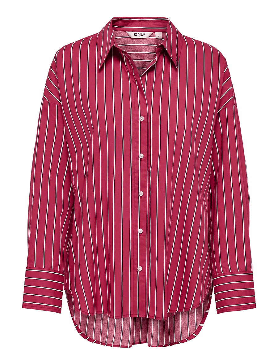 ONLY - ONLOREGON NANO LS SHIRT WVN - marškiniai ilgomis rankovėmis - deep claret - 1