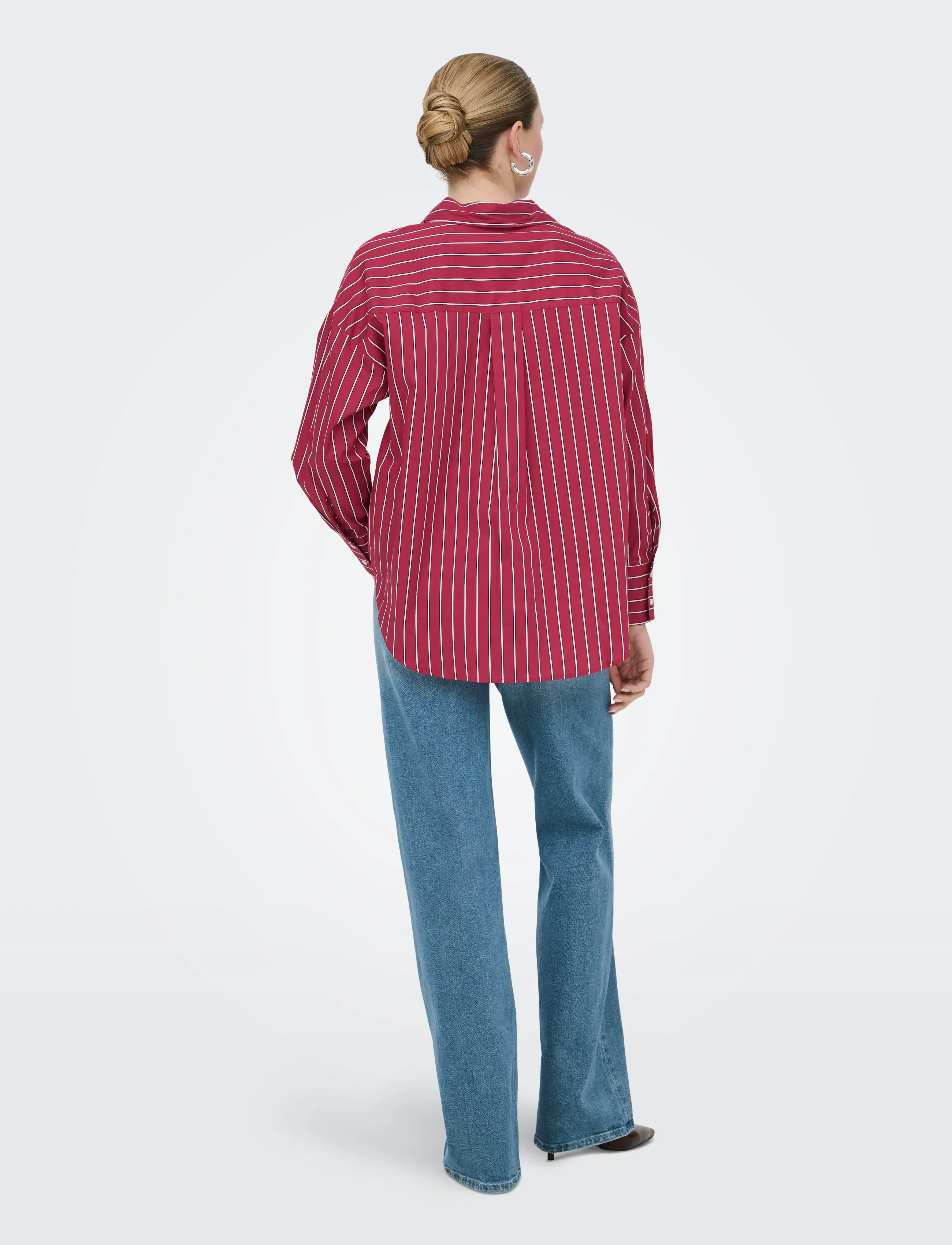 ONLY - ONLOREGON NANO LS SHIRT WVN - marškiniai ilgomis rankovėmis - deep claret - 3