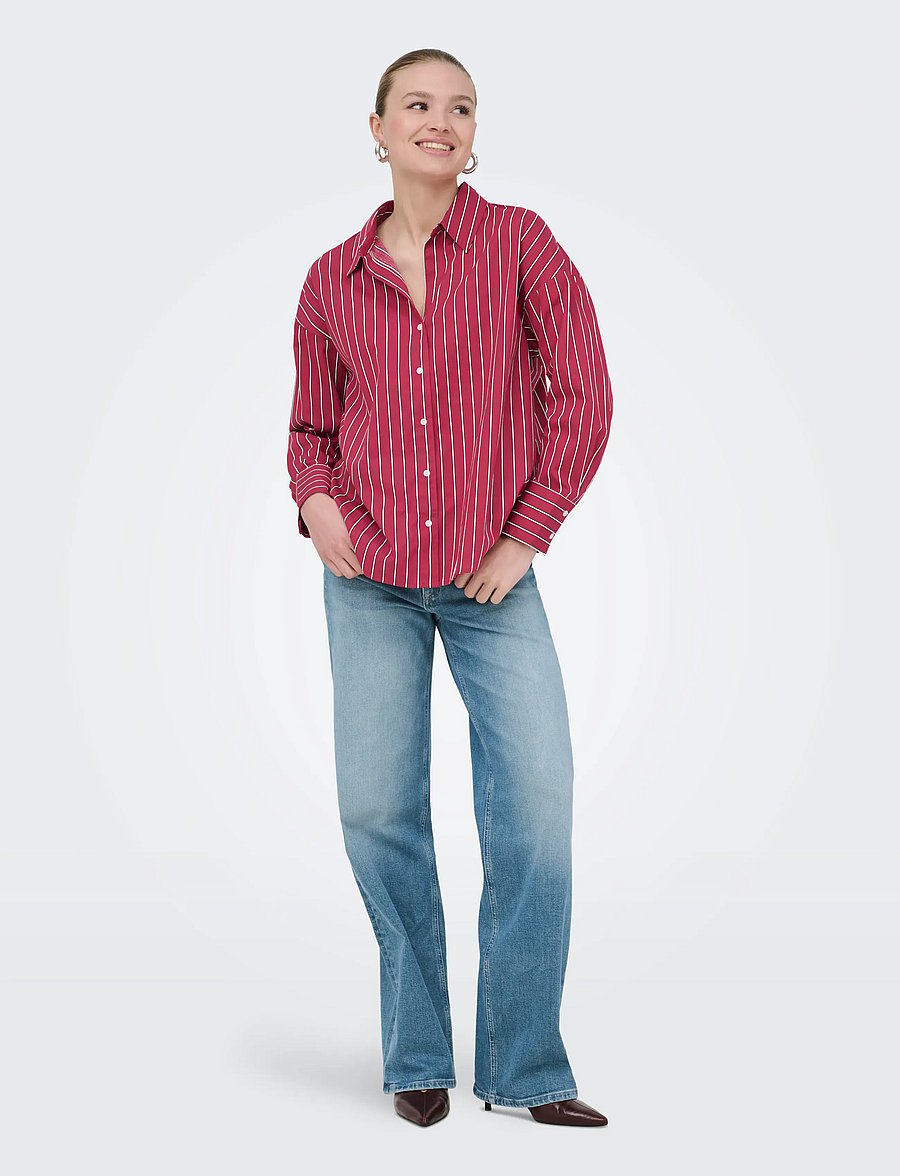 ONLY - ONLOREGON NANO LS SHIRT WVN - marškiniai ilgomis rankovėmis - deep claret - 4