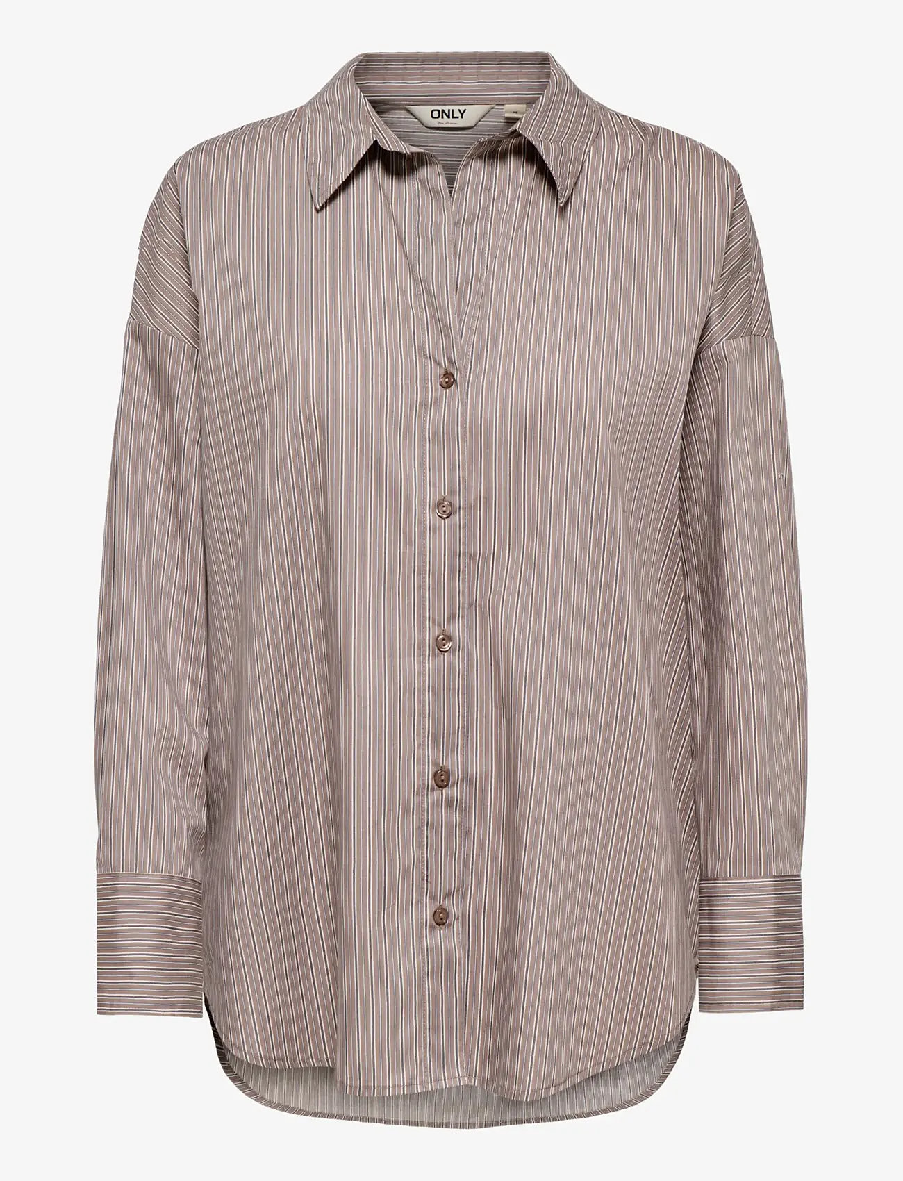 ONLY - ONLOREGON NANO LS SHIRT WVN - langærmede skjorter - portabella - 1