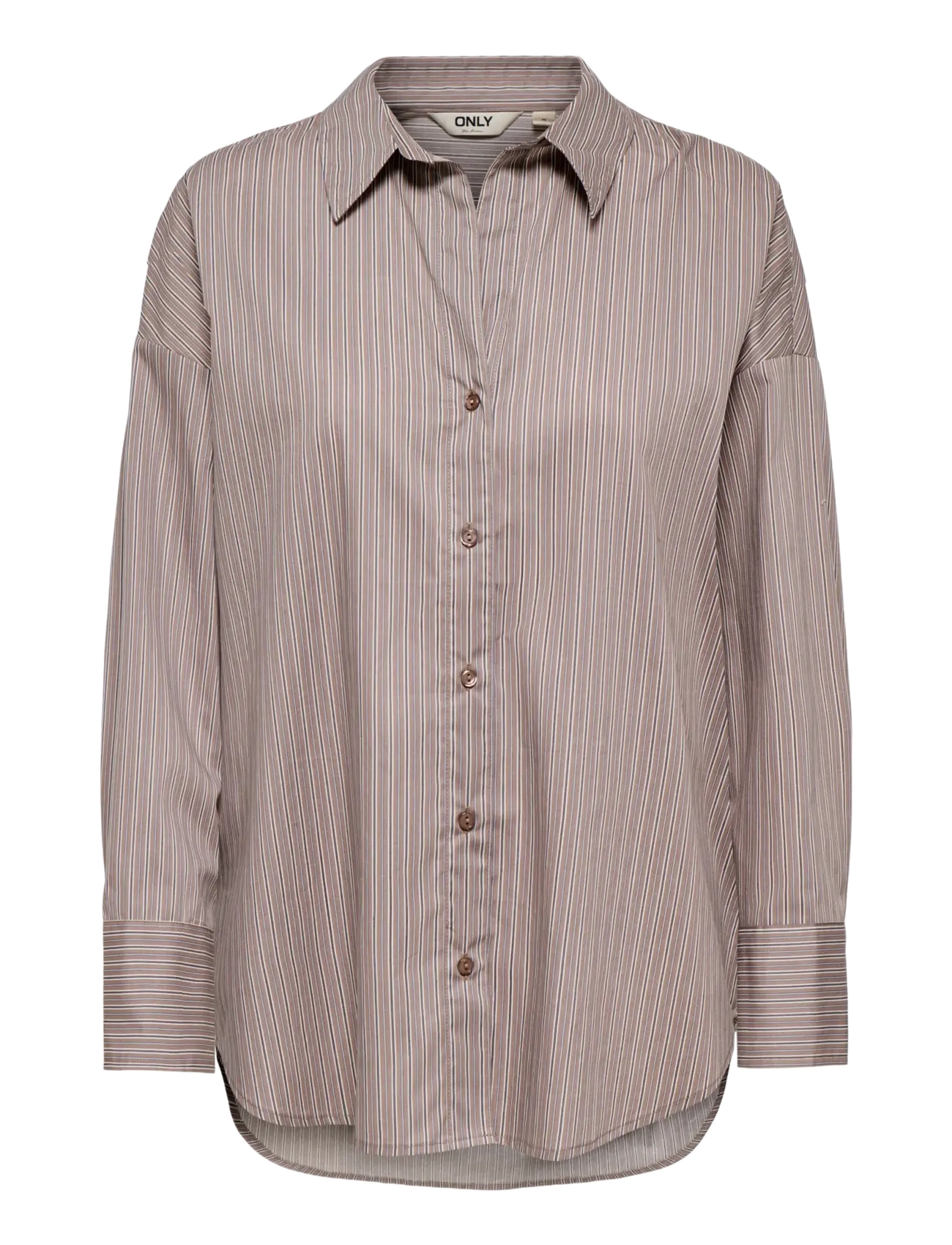ONLY ONLOREGON NANO LS SHIRT WVN - ONLY - PORTABELLA / brown
