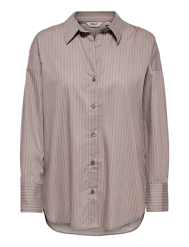 ONLY - ONLOREGON NANO LS SHIRT WVN - langærmede skjorter - portabella - 1