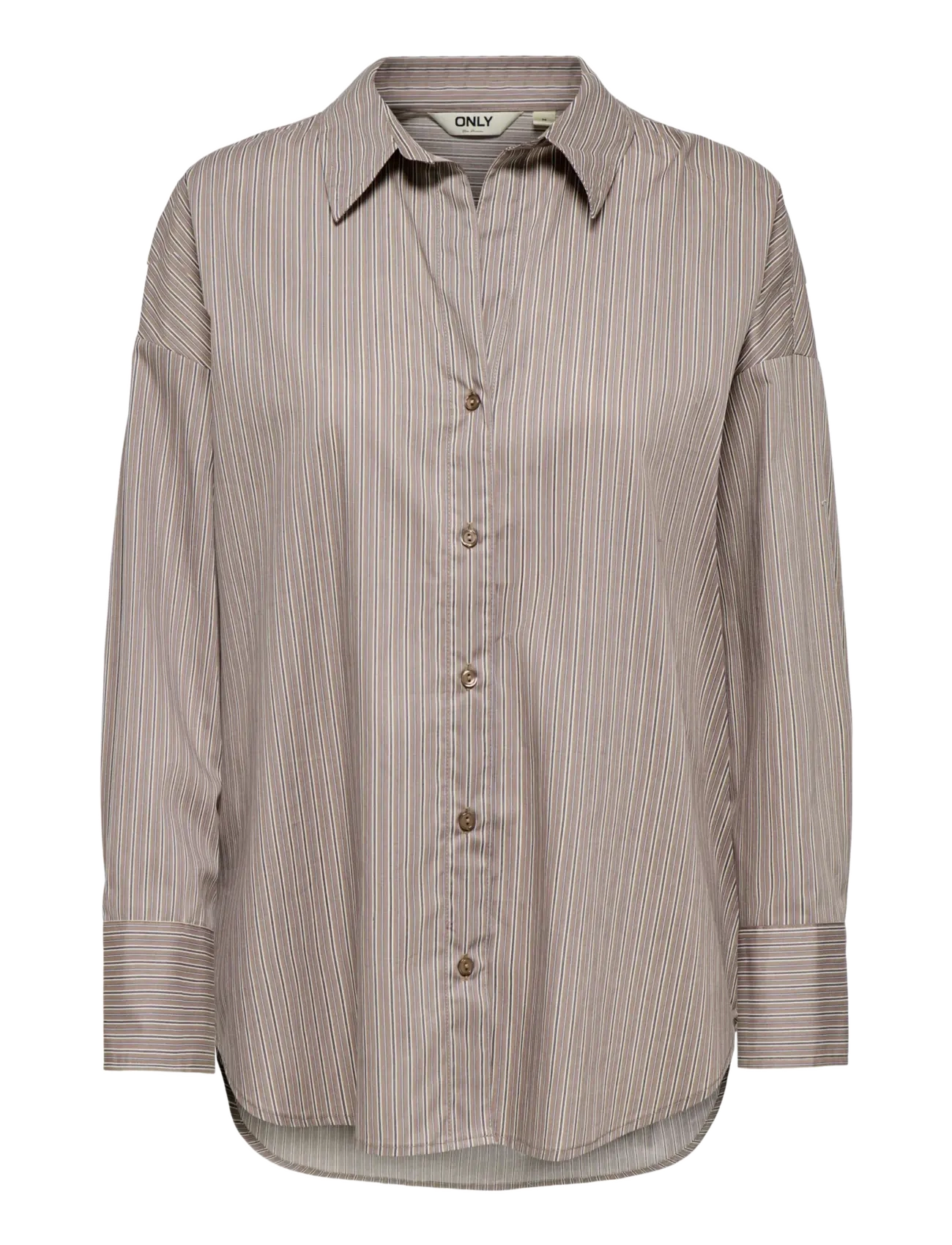ONLY ONLOREGON NANO LS SHIRT WVN - Bluser & Skjorter - PORTABELLA / brown