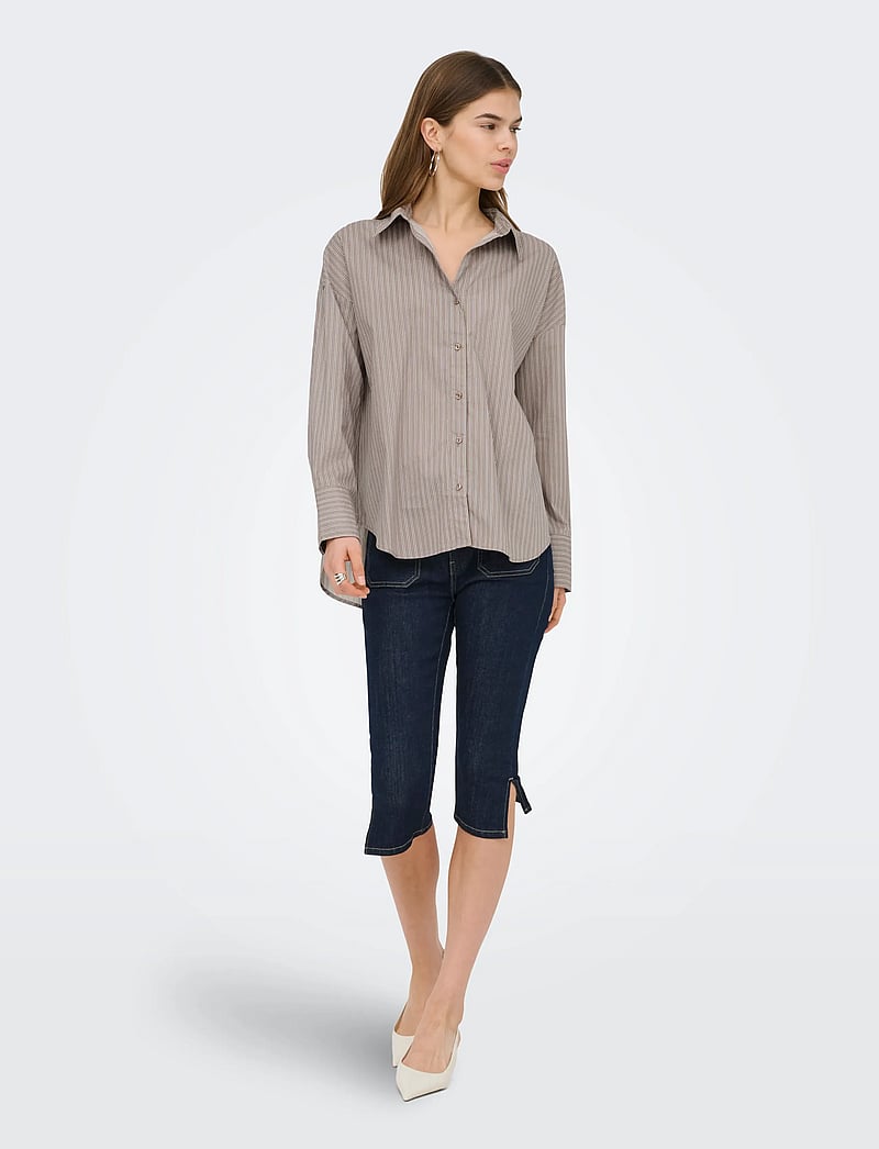 ONLY - ONLOREGON NANO LS SHIRT WVN - langærmede skjorter - portabella - 4