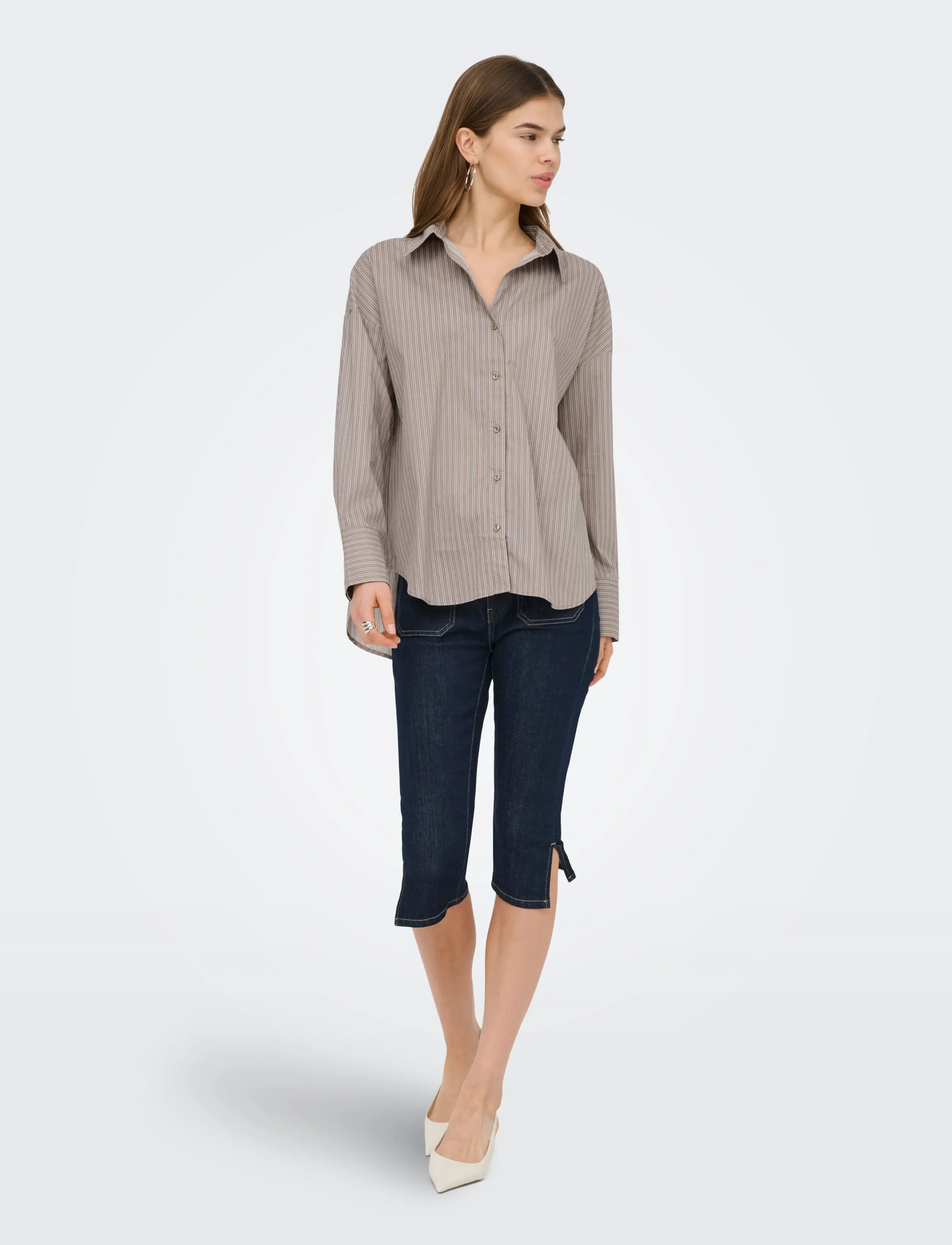 ONLY - ONLOREGON NANO LS SHIRT WVN - langærmede skjorter - portabella - 4