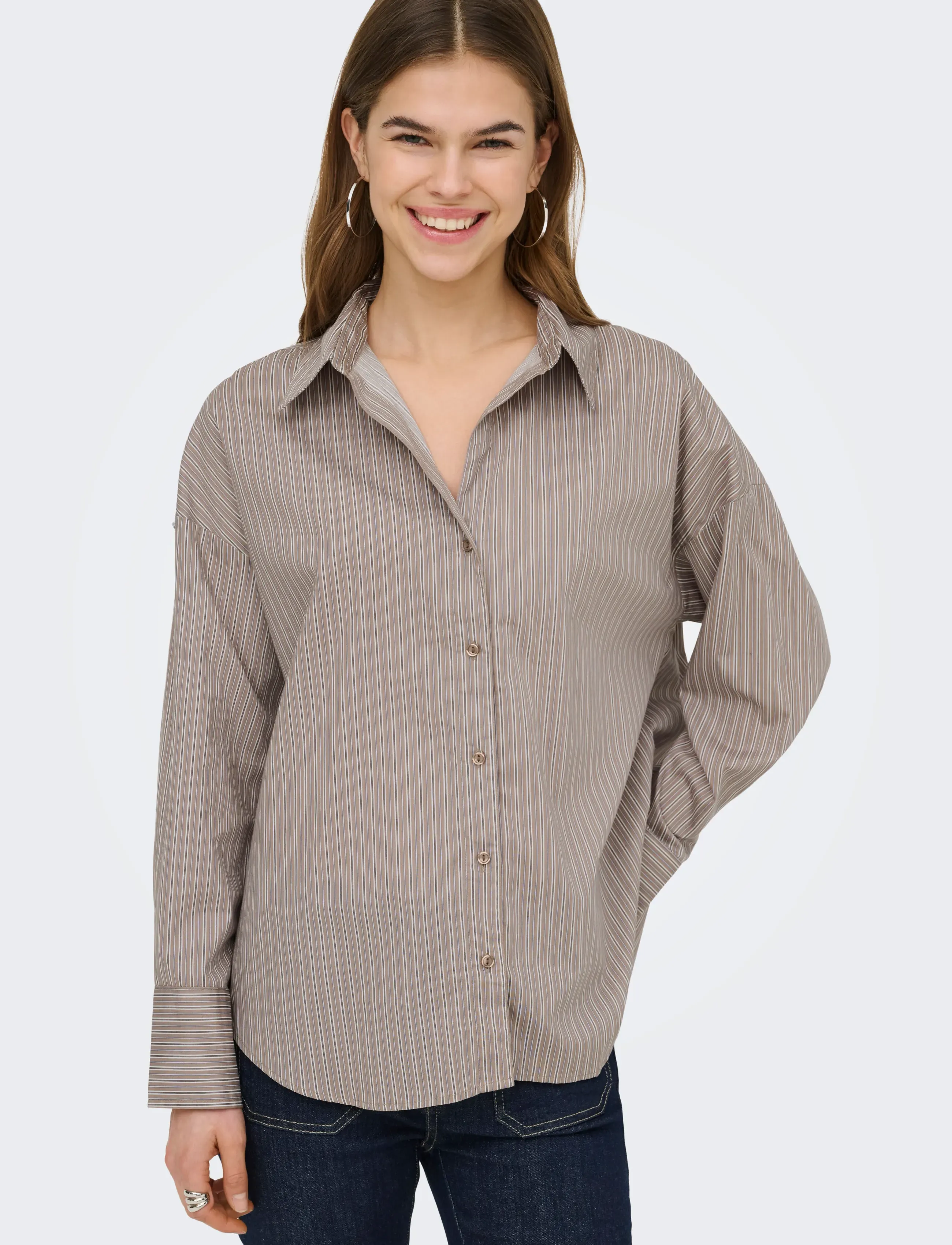 ONLY - ONLOREGON NANO LS SHIRT WVN - langærmede skjorter - portabella - 5