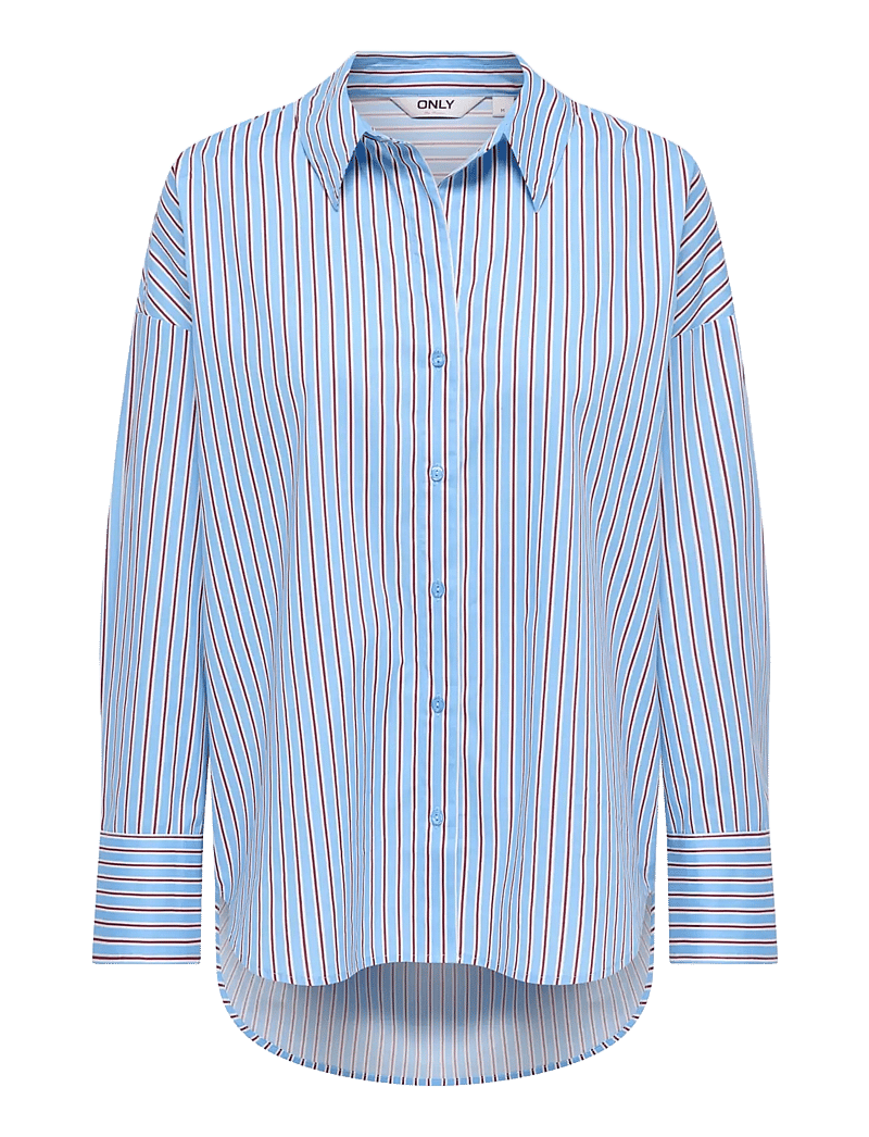 ONLY - ONLOREGON NANO LS SHIRT WVN - long-sleeved shirts - vista blue - 0