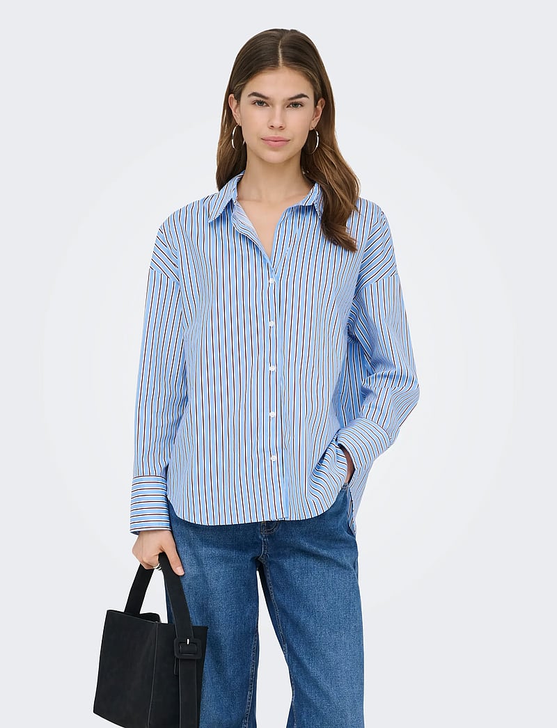 ONLY - ONLOREGON NANO LS SHIRT WVN - langærmede skjorter - vista blue - 0