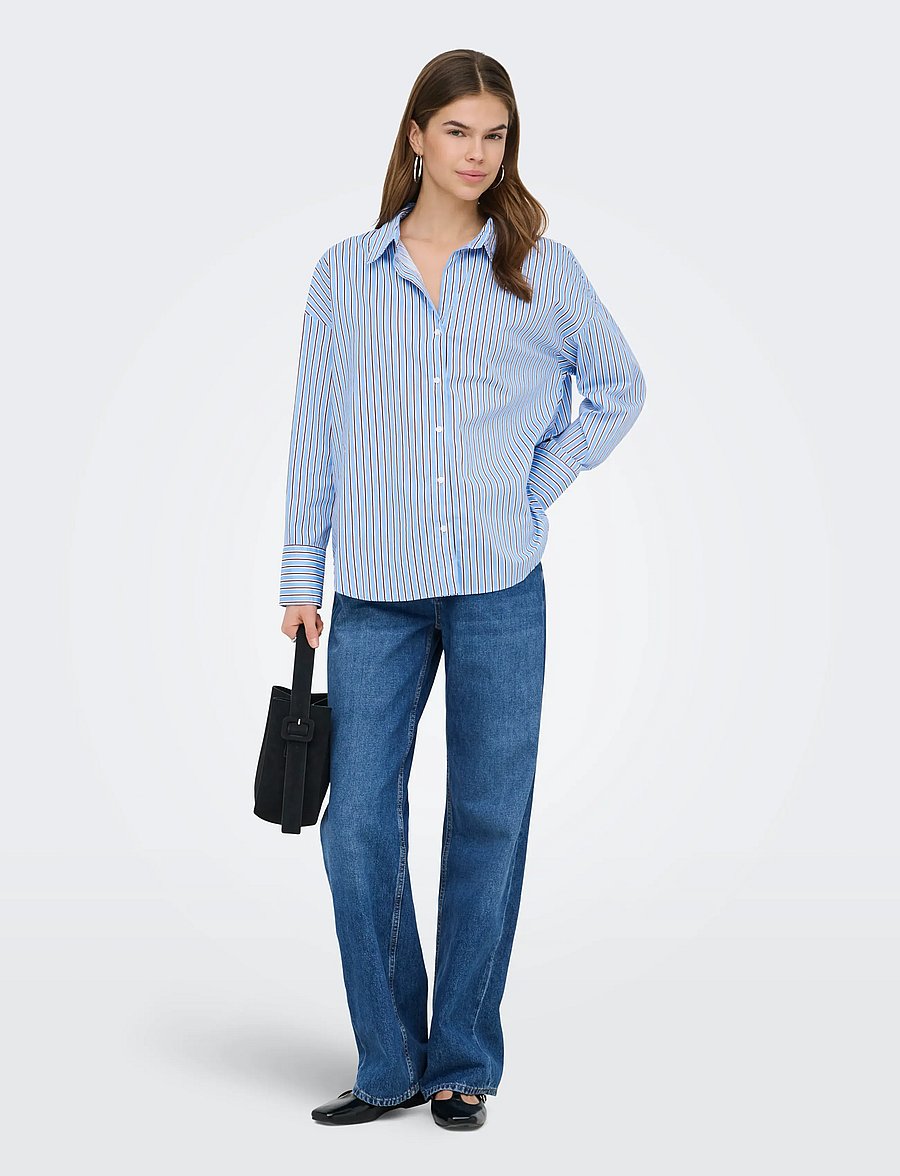 ONLY - ONLOREGON NANO LS SHIRT WVN - langärmlige hemden - vista blue - 4
