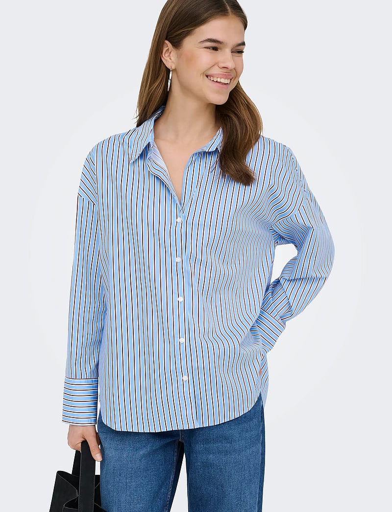 ONLY - ONLOREGON NANO LS SHIRT WVN - langærmede skjorter - vista blue - 5