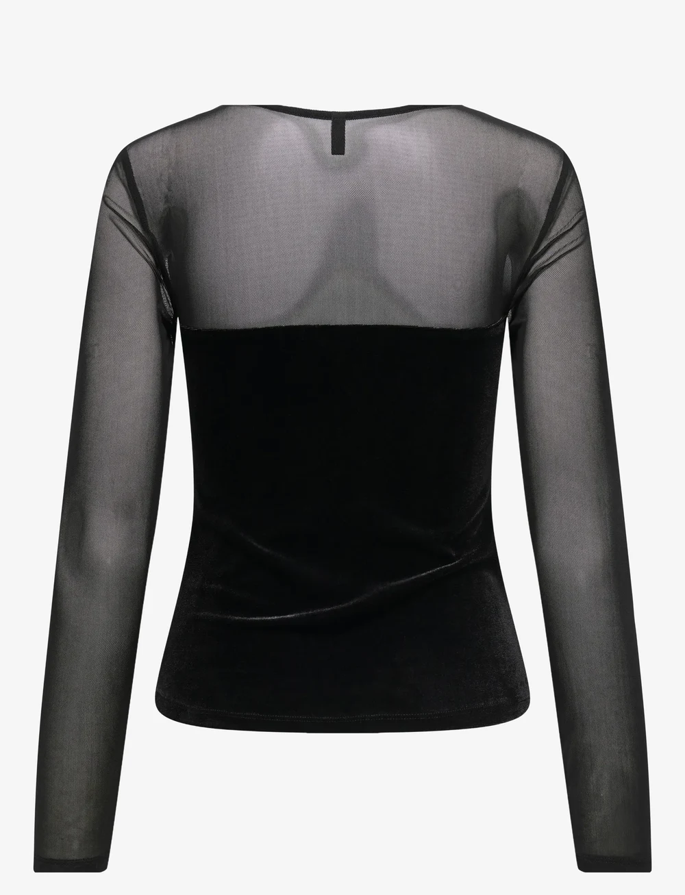 ONLY - ONLSMOOTH L/S MESH MIX TOP BOX JRS - pikkade varrukatega alussärgid - black - 2