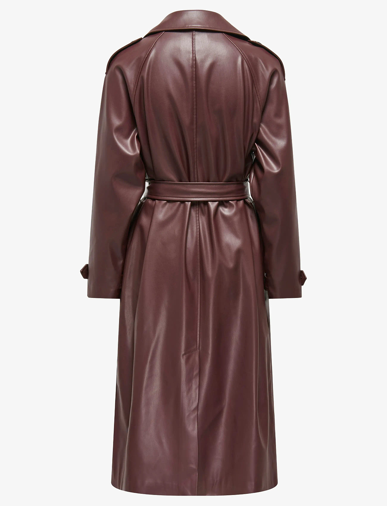 ONLY - ONLFLORA FAUX LEATHER TRENCHCOAT OTW - trenchcoats - deep mahogany - 1