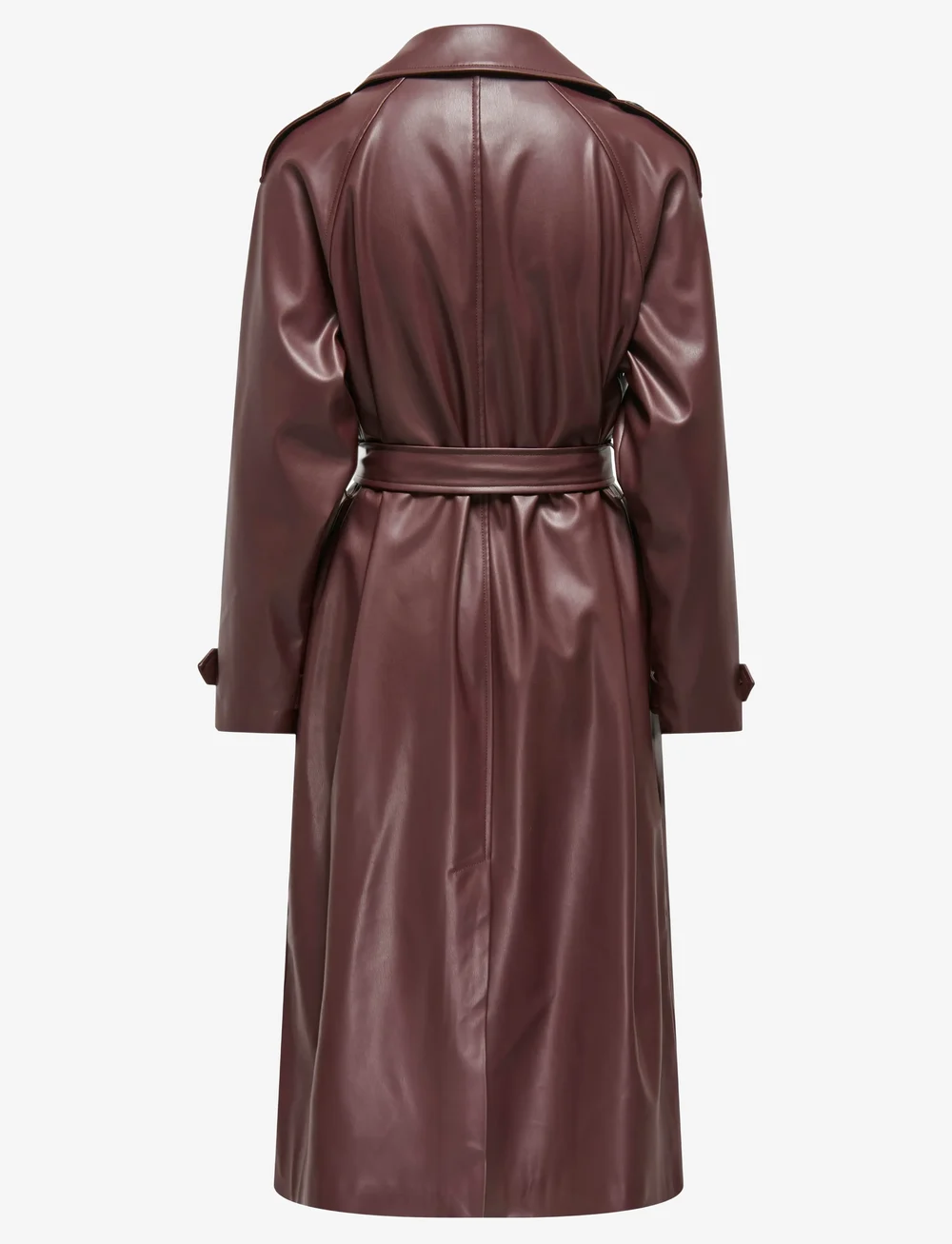 ONLY - ONLFLORA FAUX LEATHER TRENCHCOAT OTW - trencze - deep mahogany - 1