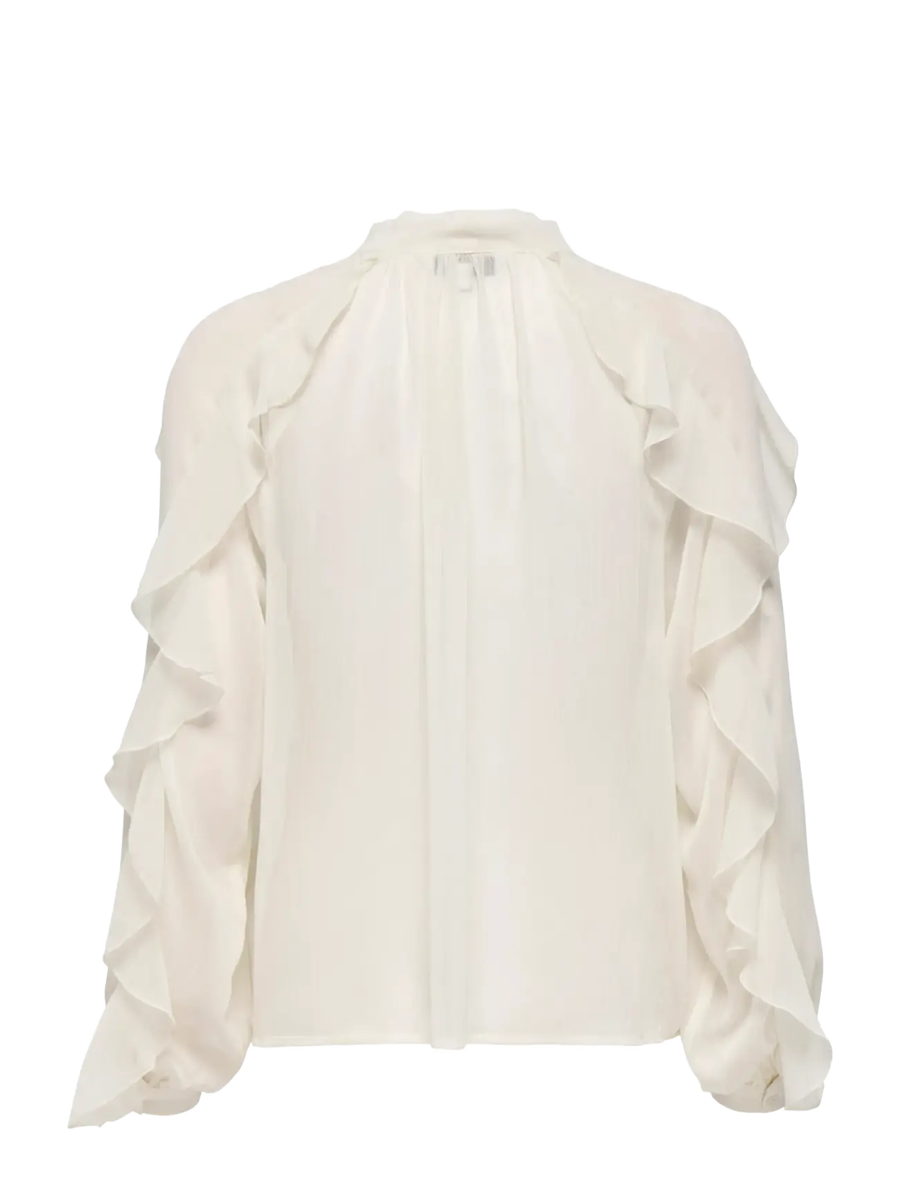 ONLY - ONLTARYN LS ROMANTIC RUFFLE BLOUSE WVN - långärmade blusar - birch - 1