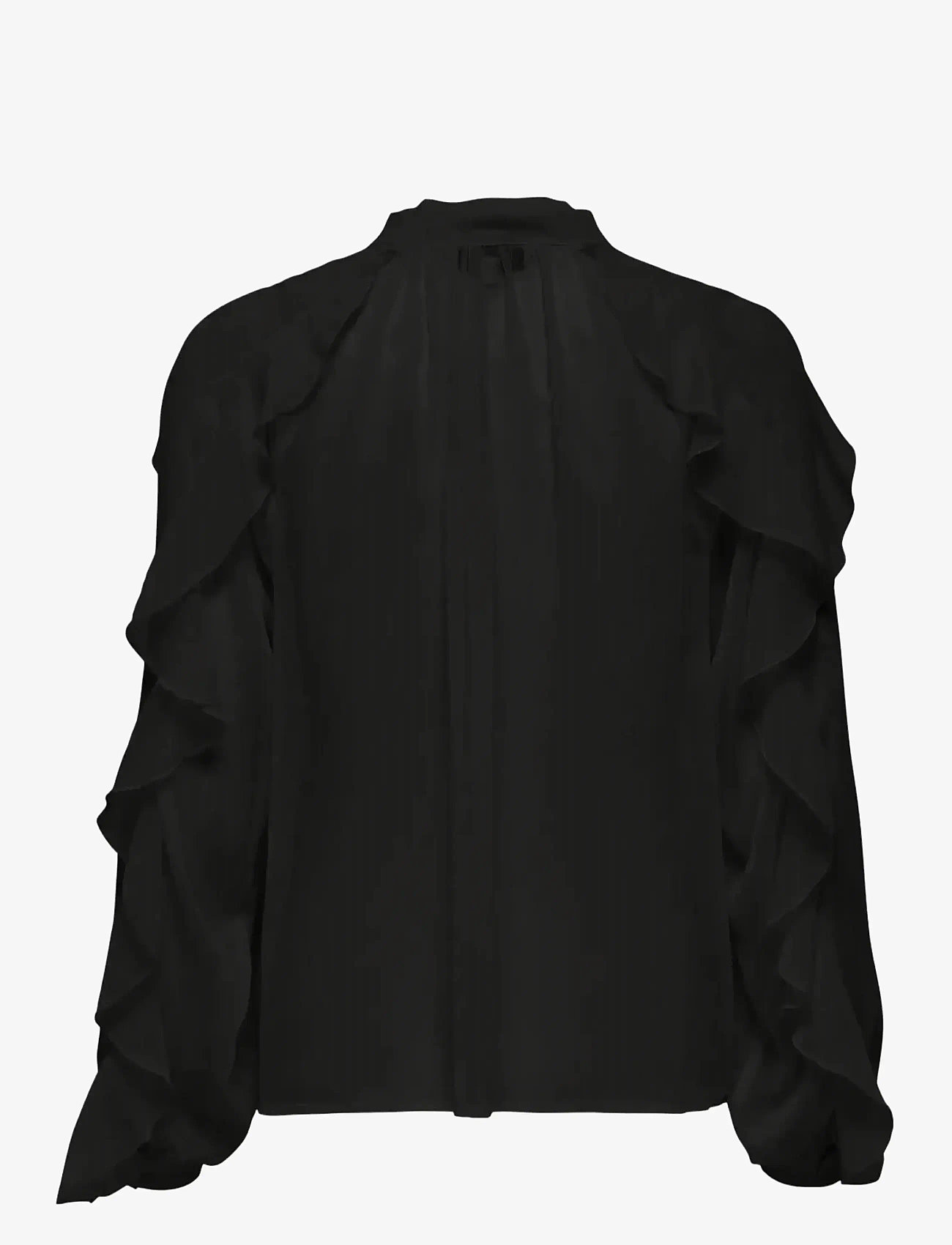 ONLY - ONLTARYN LS ROMANTIC RUFFLE BLOUSE  WVN - long sleeved blouses - black - 1