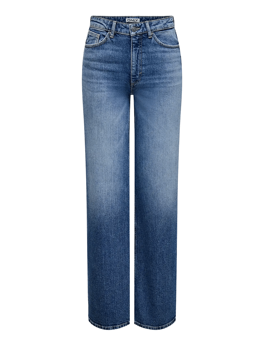 ONLY - ONLJUICY HW WIDE LEG DOT330 DNM NOOS - szerokie dżinsy - dark blue denim - 1