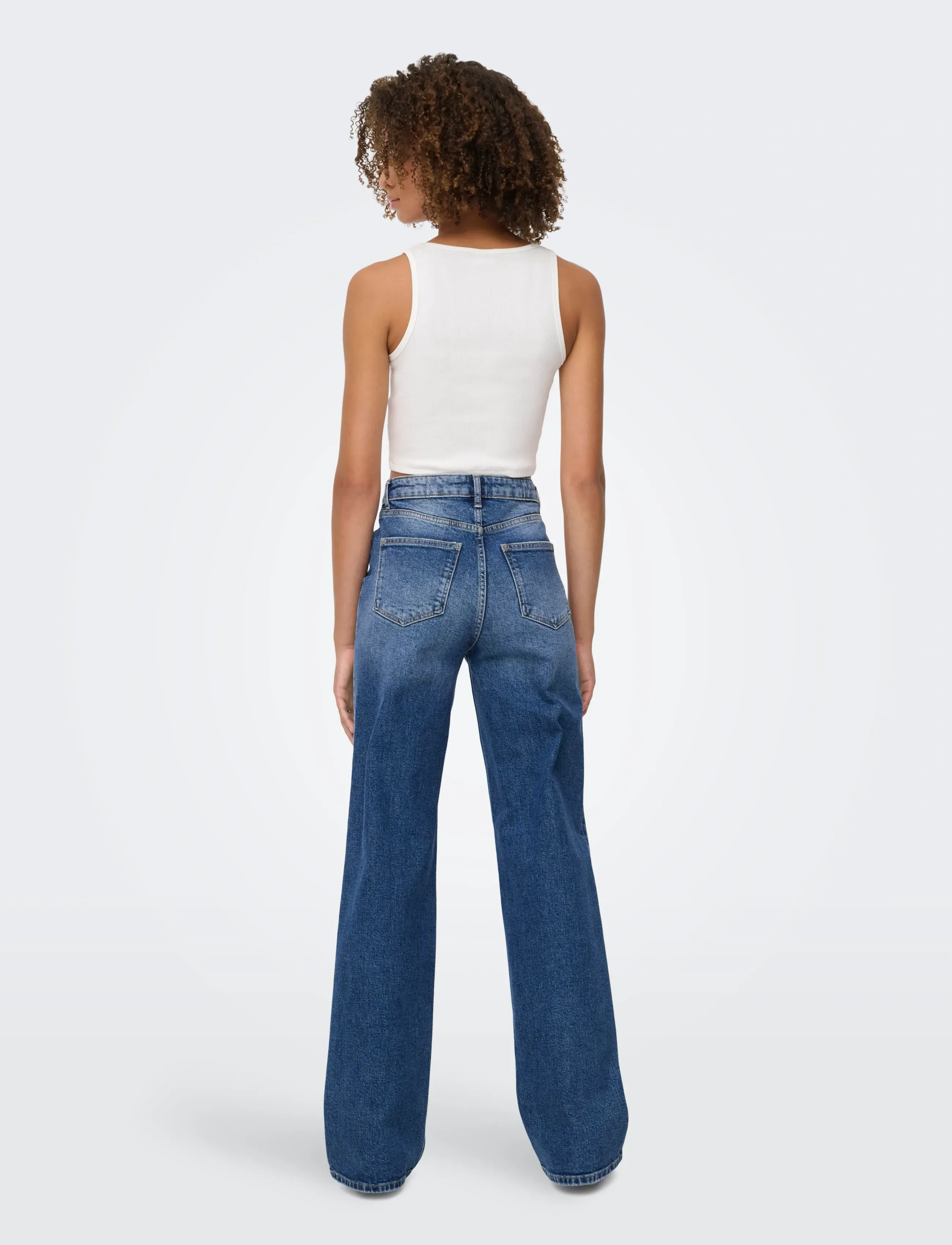 ONLY - ONLJUICY HW WIDE LEG DOT330 DNM NOOS - szerokie dżinsy - dark blue denim - 3